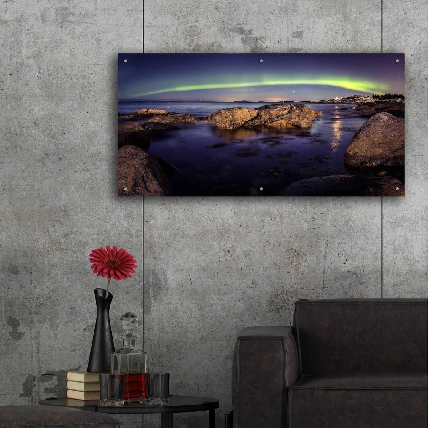 Epic Art 'Northern Lights 6' by Epic Portfolio, Acrylic Glass Wall Art,48x24