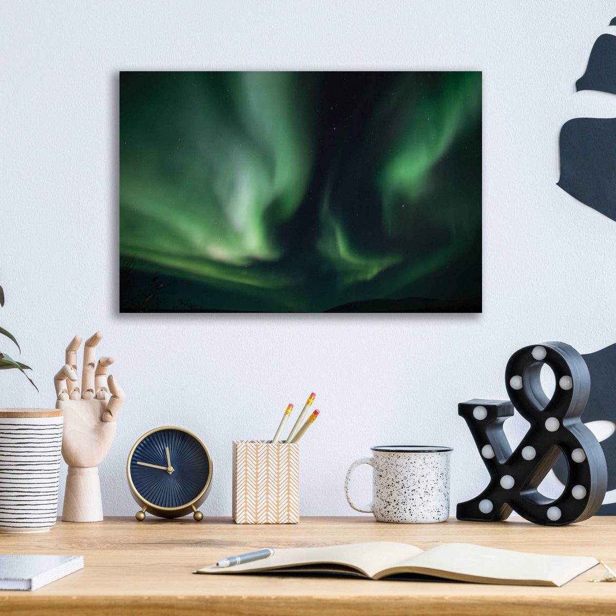 Epic Art 'Northern Lights 8' by Epic Portfolio, Acrylic Glass Wall Art,16x12