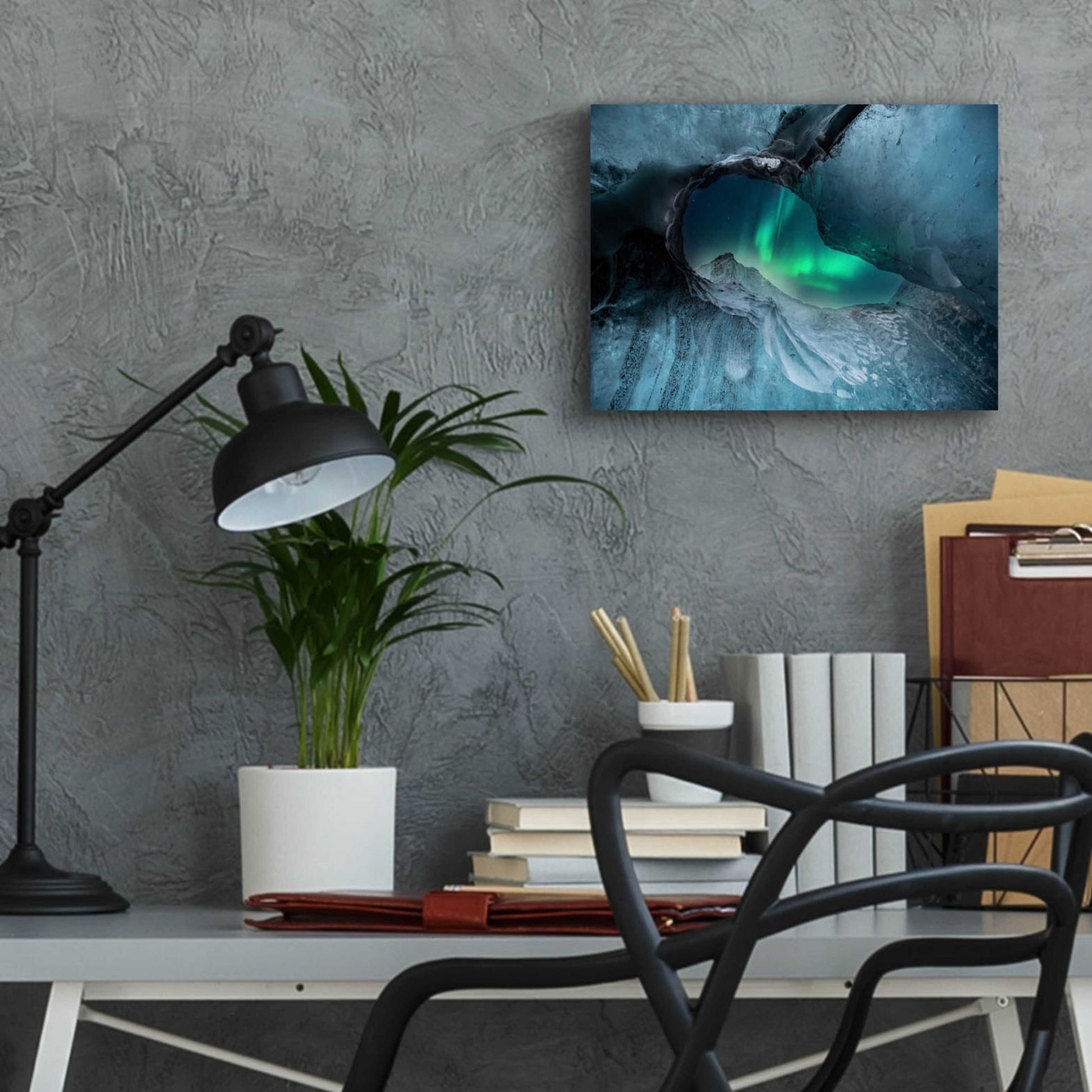 Epic Art 'Northern Lights Aurora Borealis 1' by Epic Portfolio, Acrylic Glass Wall Art,16x12