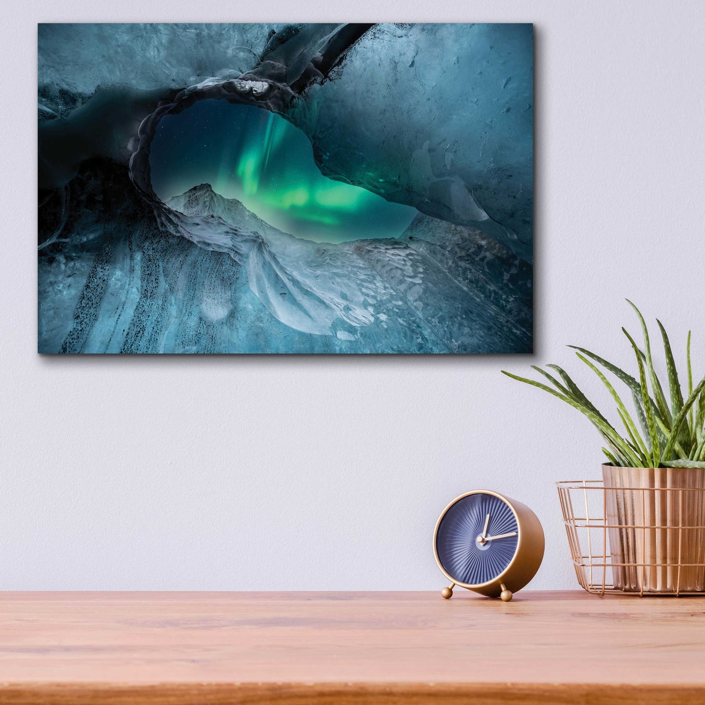 Epic Art 'Northern Lights Aurora Borealis 1' by Epic Portfolio, Acrylic Glass Wall Art,16x12