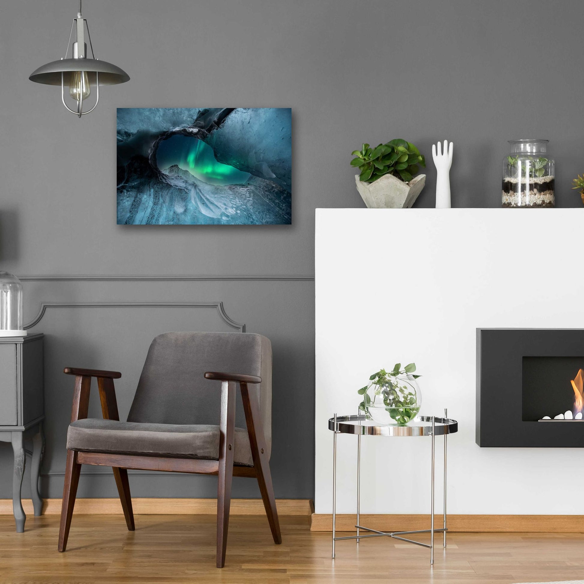 Epic Art 'Northern Lights Aurora Borealis 1' by Epic Portfolio, Acrylic Glass Wall Art,24x16