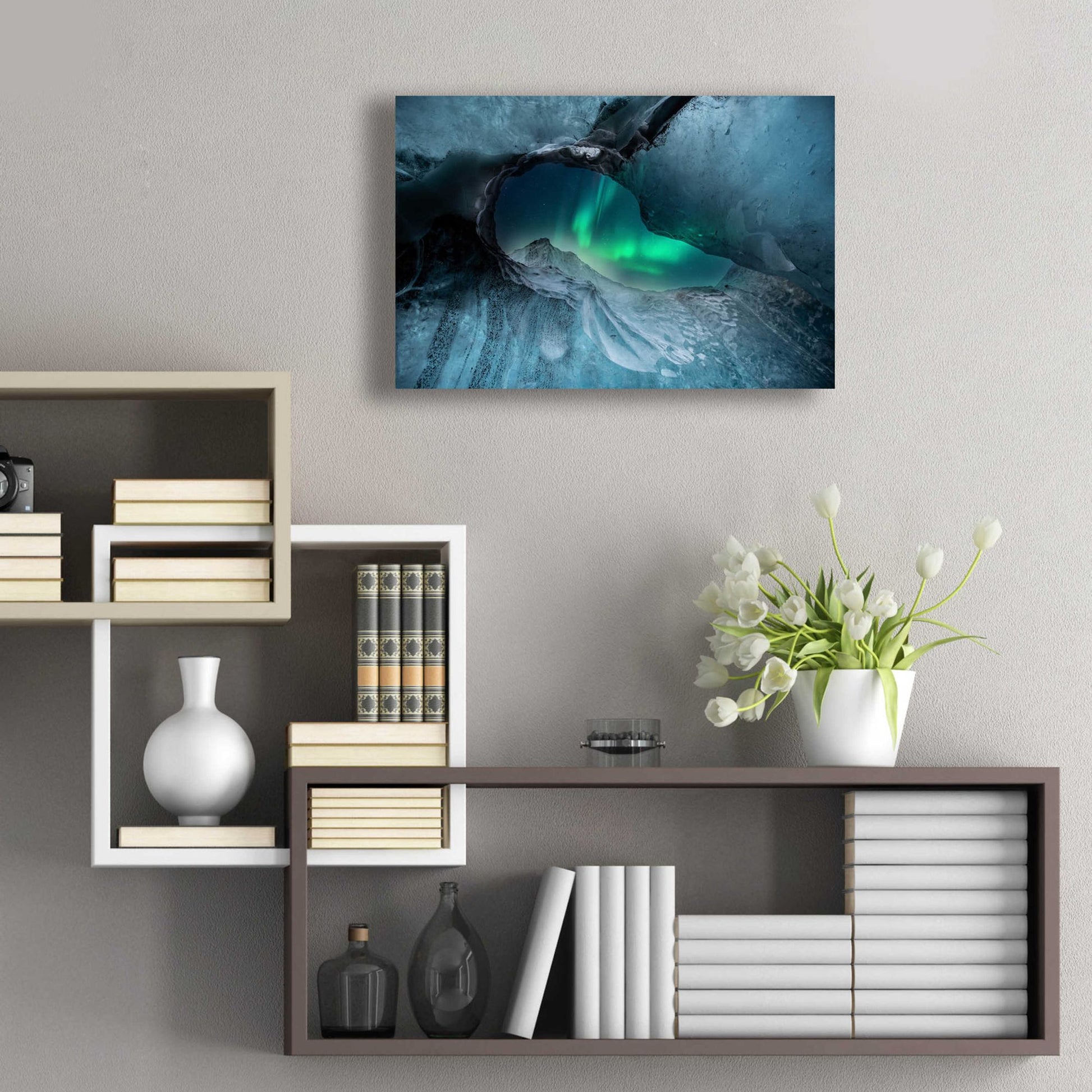 Epic Art 'Northern Lights Aurora Borealis 1' by Epic Portfolio, Acrylic Glass Wall Art,24x16