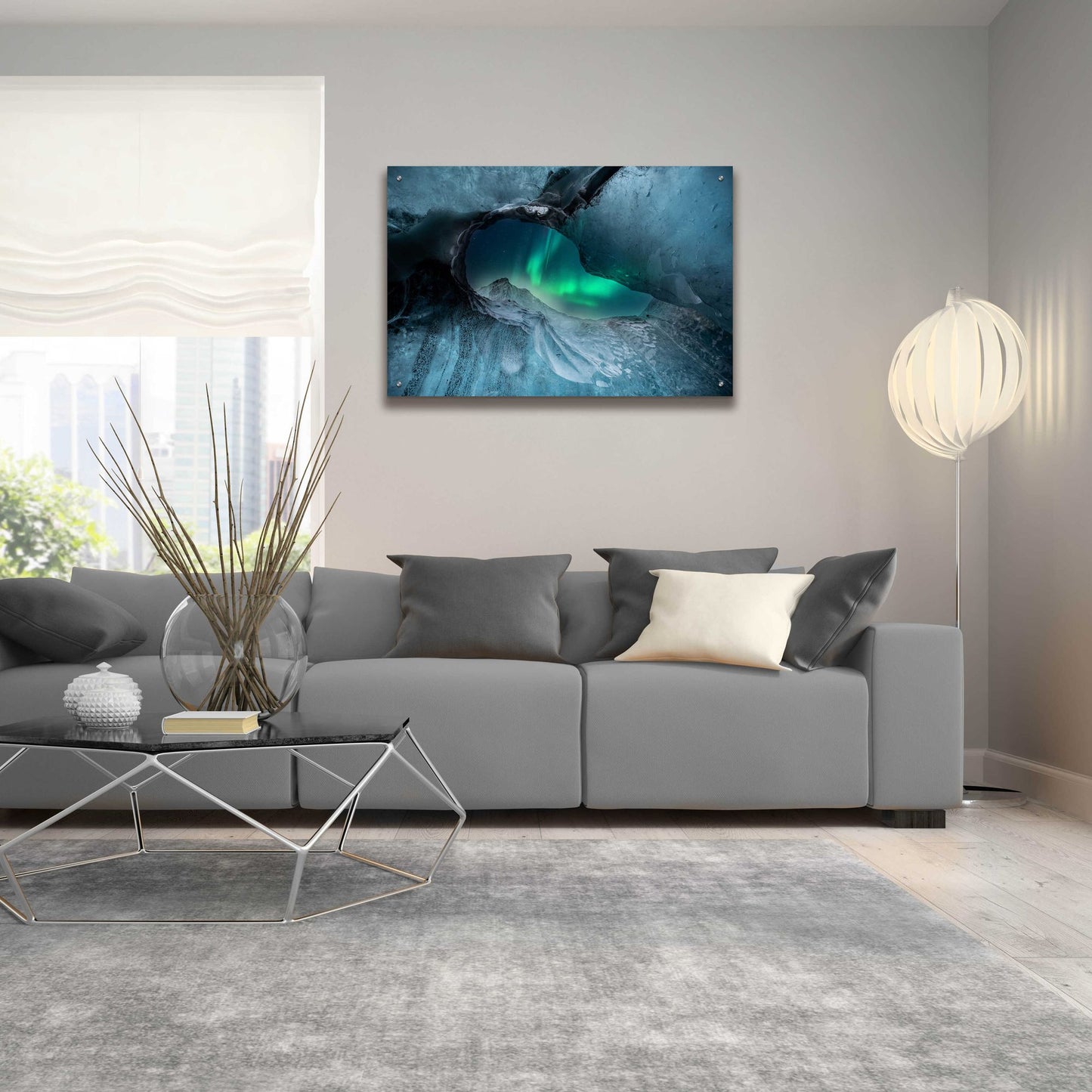 Epic Art 'Northern Lights Aurora Borealis 1' by Epic Portfolio, Acrylic Glass Wall Art,36x24