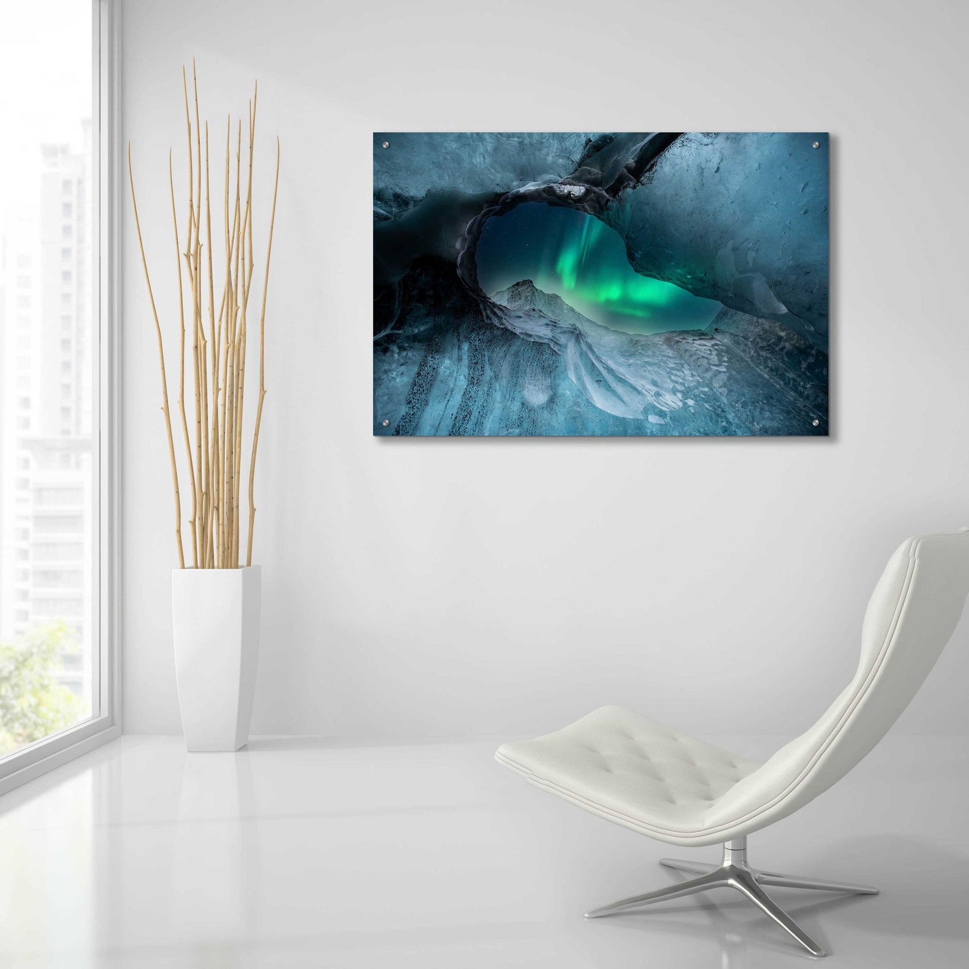 Epic Art 'Northern Lights Aurora Borealis 1' by Epic Portfolio, Acrylic Glass Wall Art,36x24