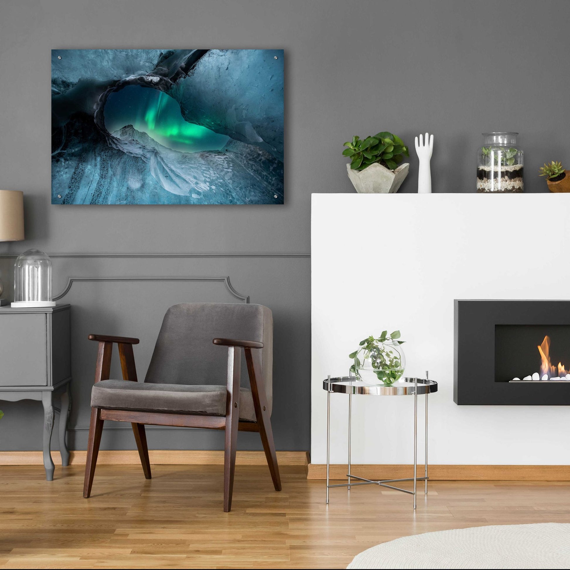 Epic Art 'Northern Lights Aurora Borealis 1' by Epic Portfolio, Acrylic Glass Wall Art,36x24