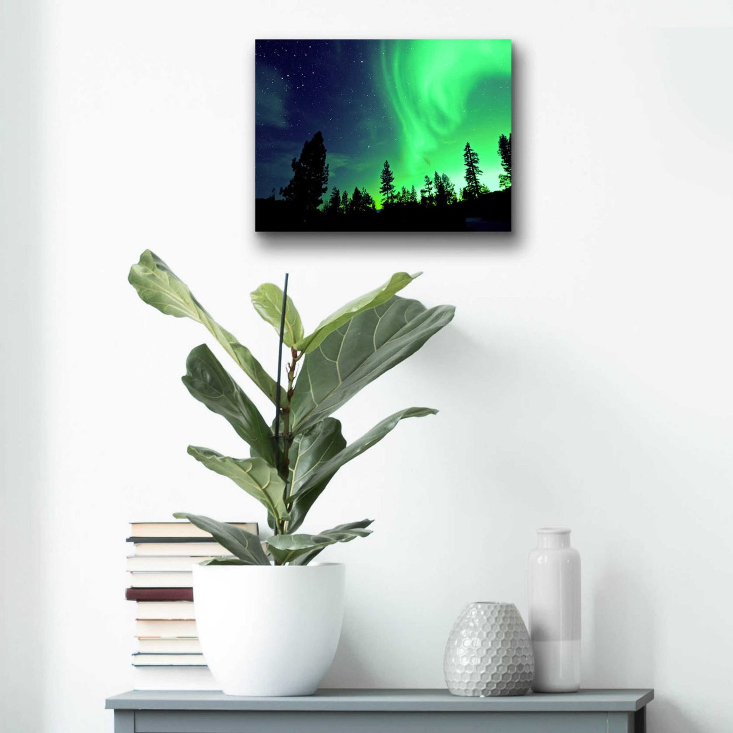 Epic Art 'Northern Lights Aurora Borealis 2' by Epic Portfolio, Acrylic Glass Wall Art,16x12