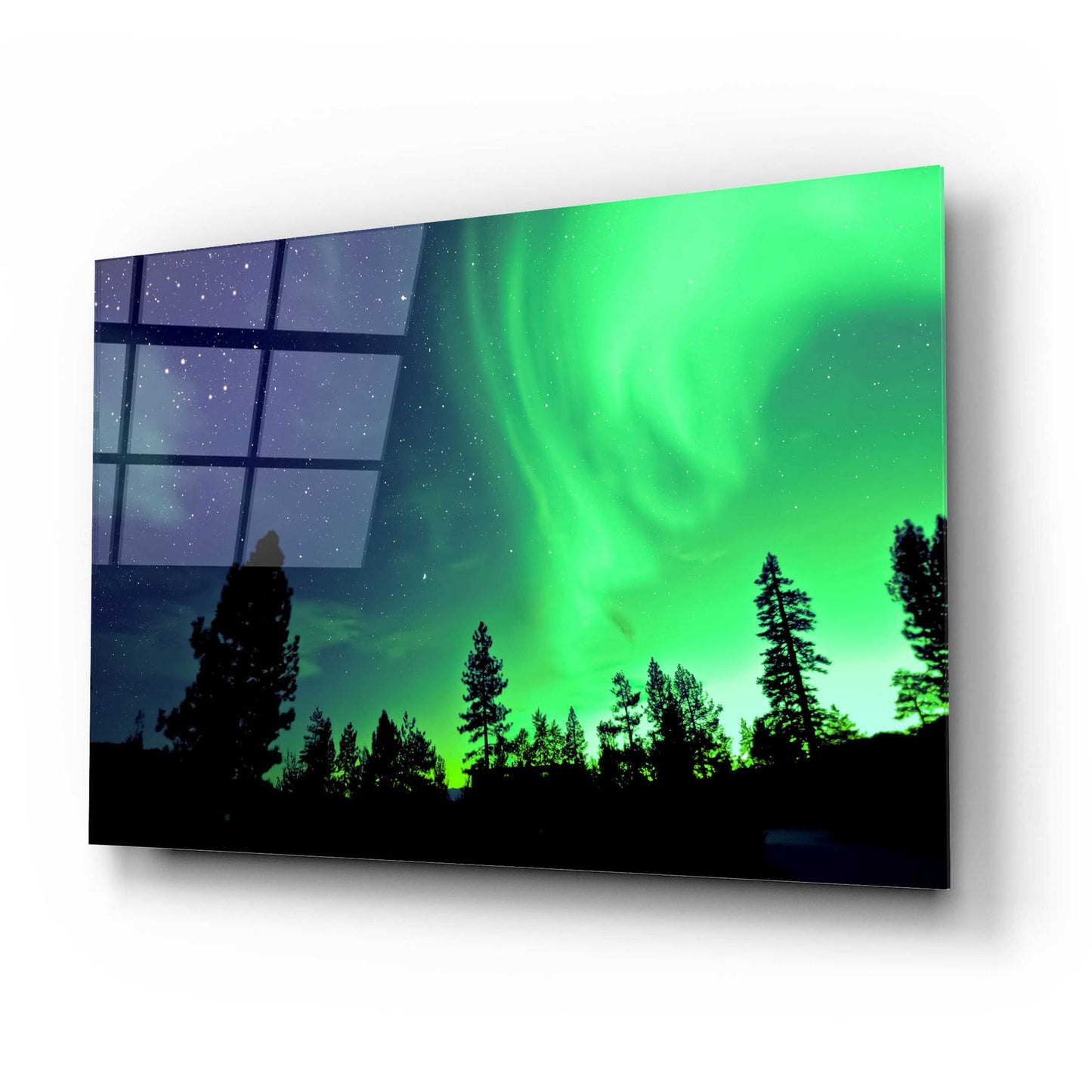 Epic Art 'Northern Lights Aurora Borealis 2' by Epic Portfolio, Acrylic Glass Wall Art,24x16