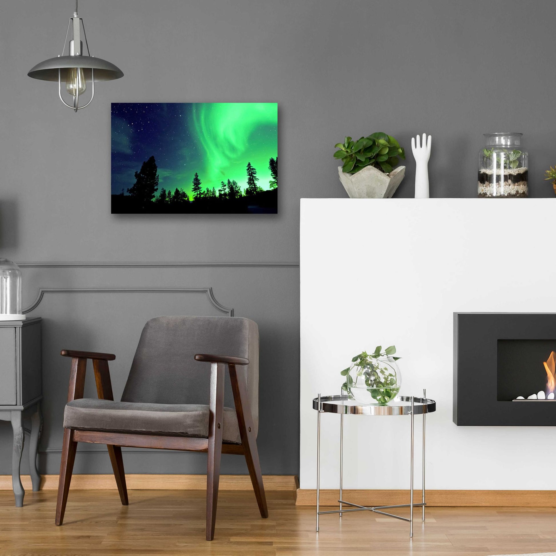 Epic Art 'Northern Lights Aurora Borealis 2' by Epic Portfolio, Acrylic Glass Wall Art,24x16