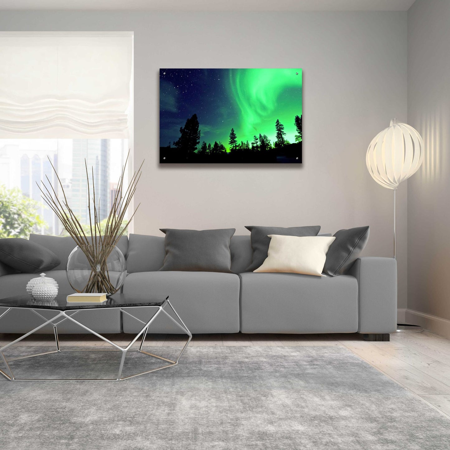 Epic Art 'Northern Lights Aurora Borealis 2' by Epic Portfolio, Acrylic Glass Wall Art,36x24