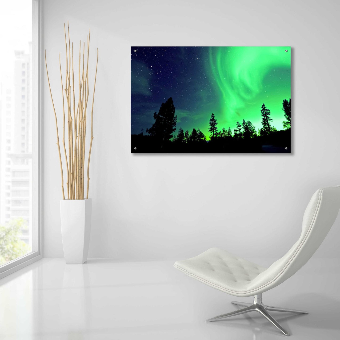 Epic Art 'Northern Lights Aurora Borealis 2' by Epic Portfolio, Acrylic Glass Wall Art,36x24