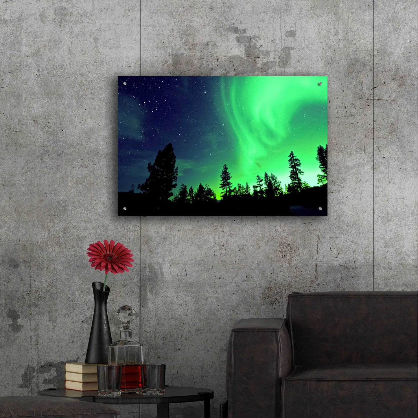 Epic Art 'Northern Lights Aurora Borealis 2' by Epic Portfolio, Acrylic Glass Wall Art,36x24