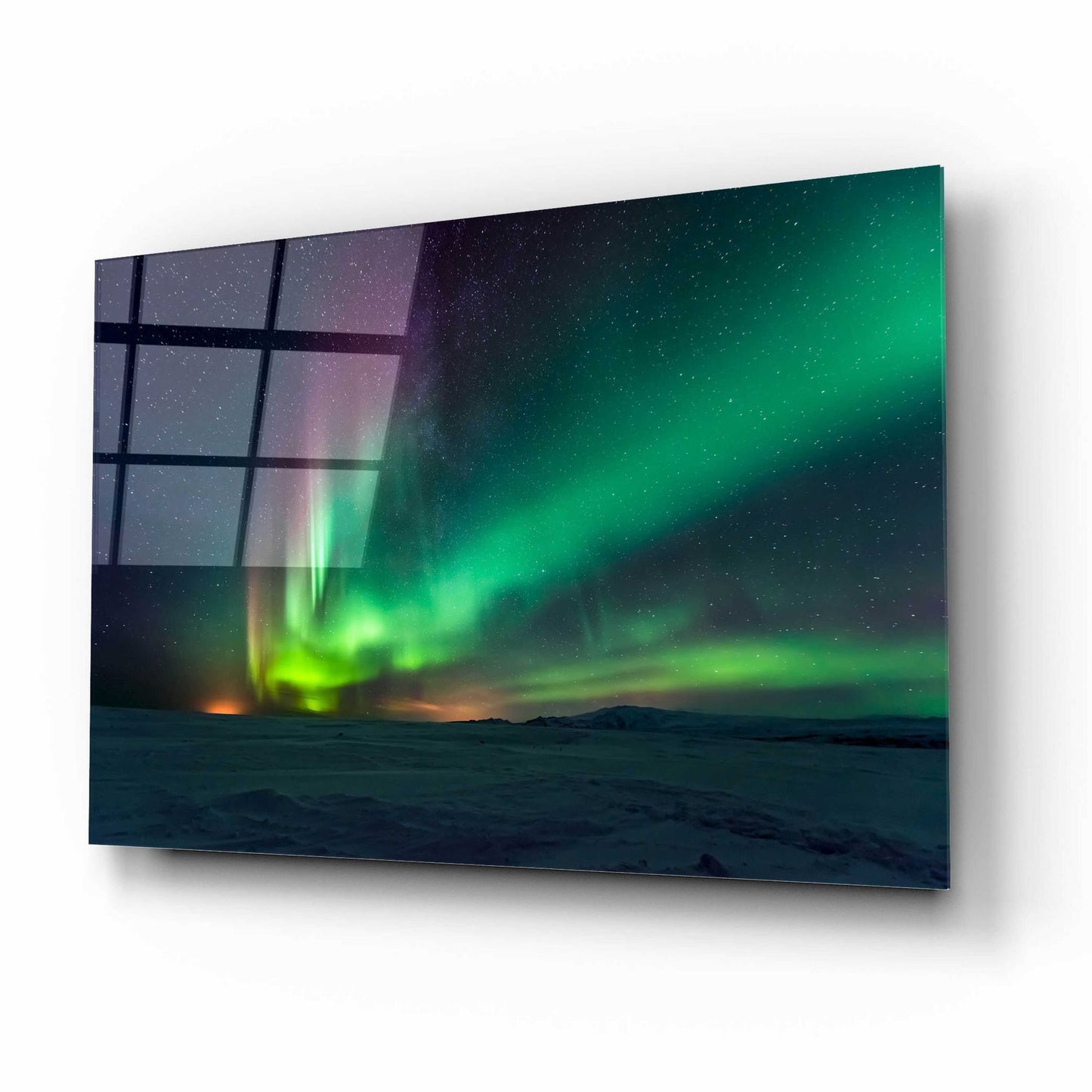 Epic Art 'Northern Lights Aurora Borealis 3' by Epic Portfolio, Acrylic Glass Wall Art,16x12