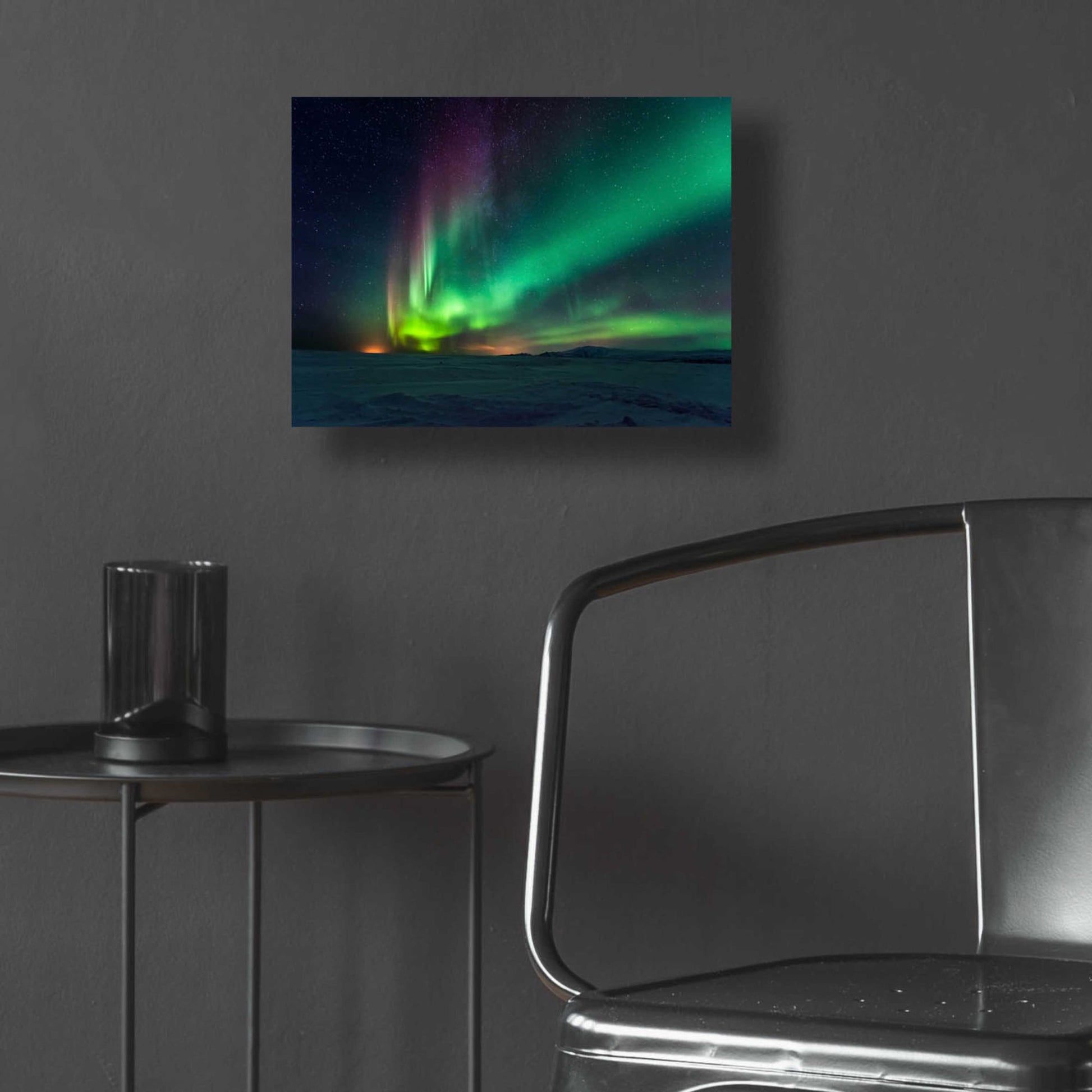 Epic Art 'Northern Lights Aurora Borealis 3' by Epic Portfolio, Acrylic Glass Wall Art,16x12