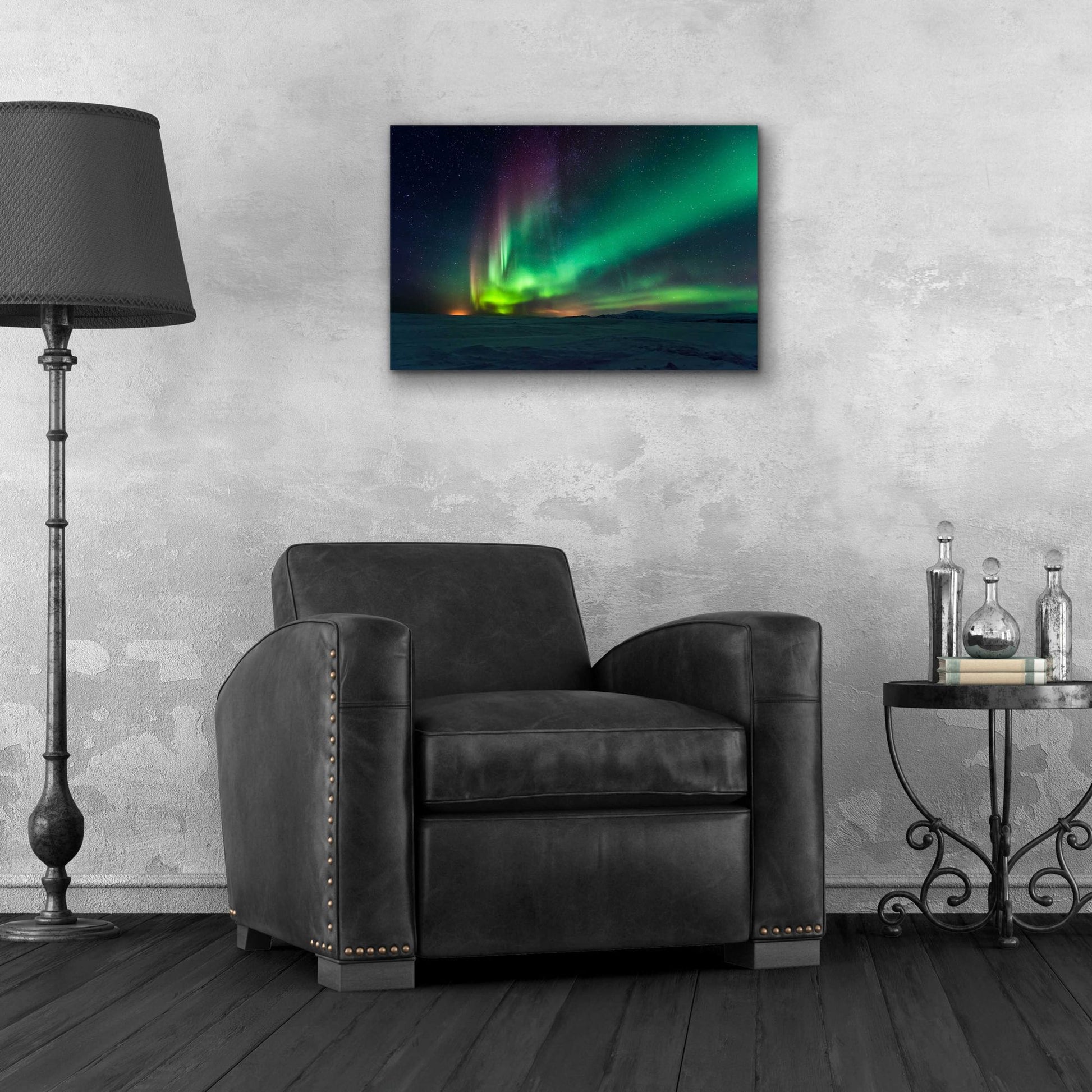 Epic Art 'Northern Lights Aurora Borealis 3' by Epic Portfolio, Acrylic Glass Wall Art,24x16