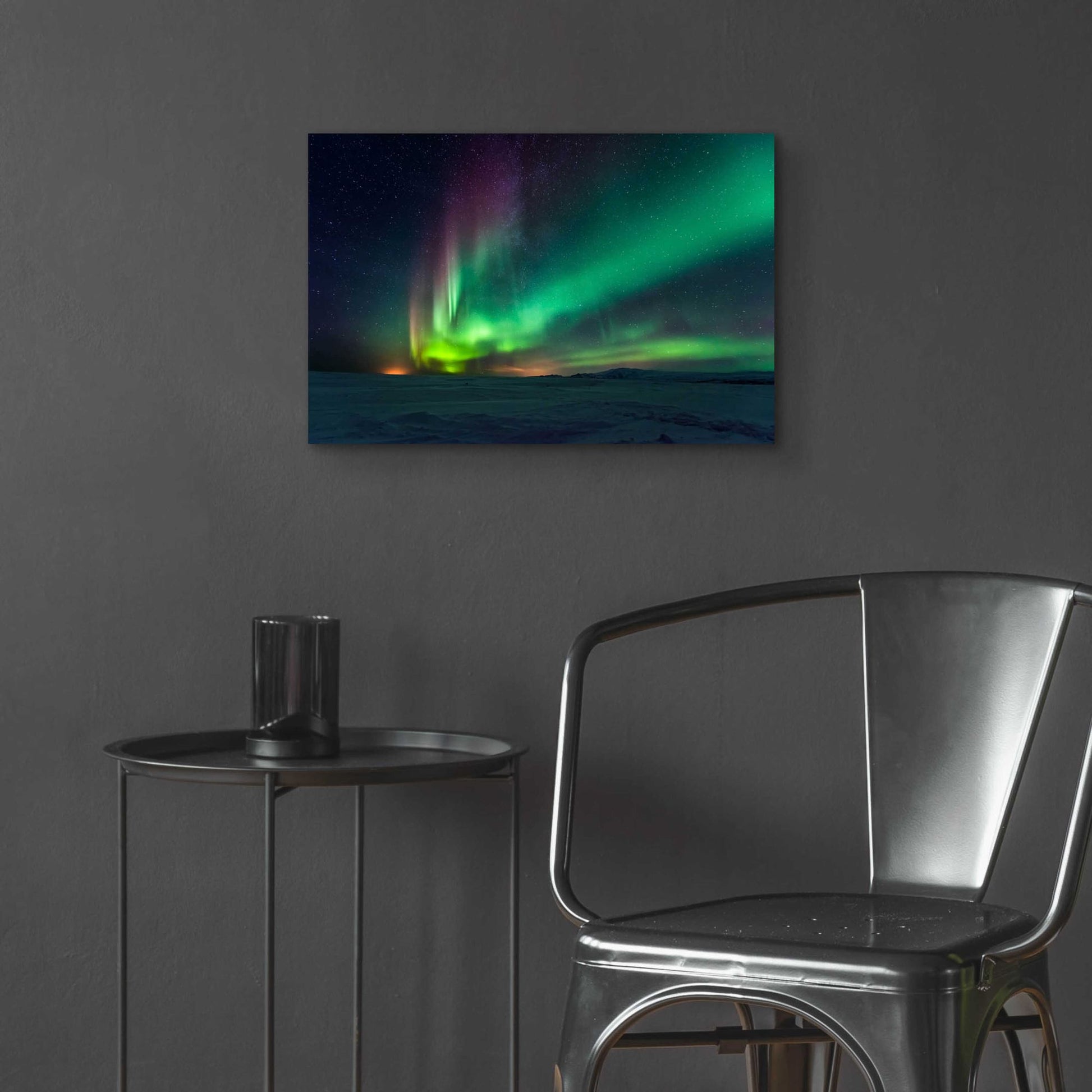 Epic Art 'Northern Lights Aurora Borealis 3' by Epic Portfolio, Acrylic Glass Wall Art,24x16