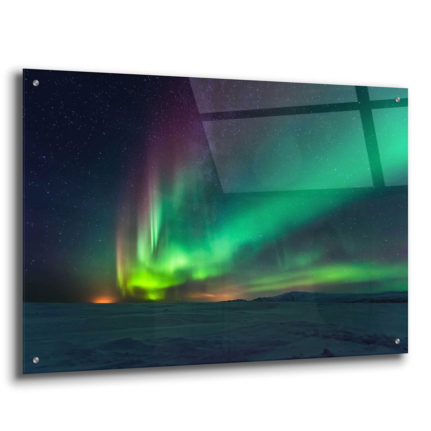 Epic Art 'Northern Lights Aurora Borealis 3' by Epic Portfolio, Acrylic Glass Wall Art,36x24