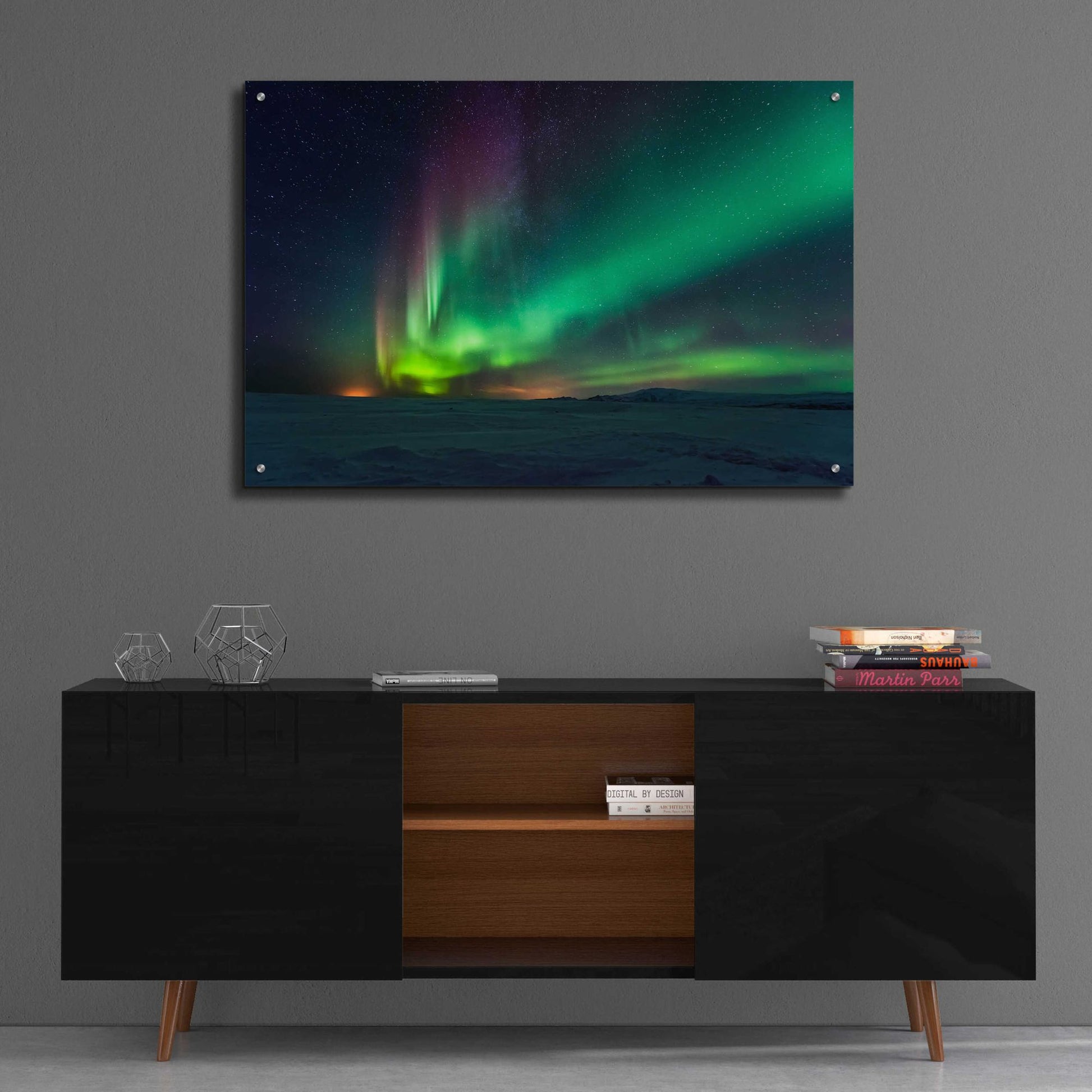 Epic Art 'Northern Lights Aurora Borealis 3' by Epic Portfolio, Acrylic Glass Wall Art,36x24