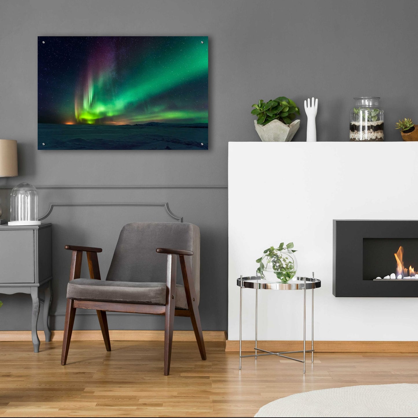 Epic Art 'Northern Lights Aurora Borealis 3' by Epic Portfolio, Acrylic Glass Wall Art,36x24