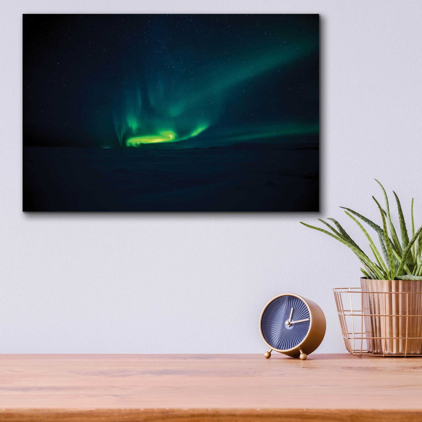 Epic Art 'Northern Lights Aurora Borealis 4' by Epic Portfolio, Acrylic Glass Wall Art,16x12