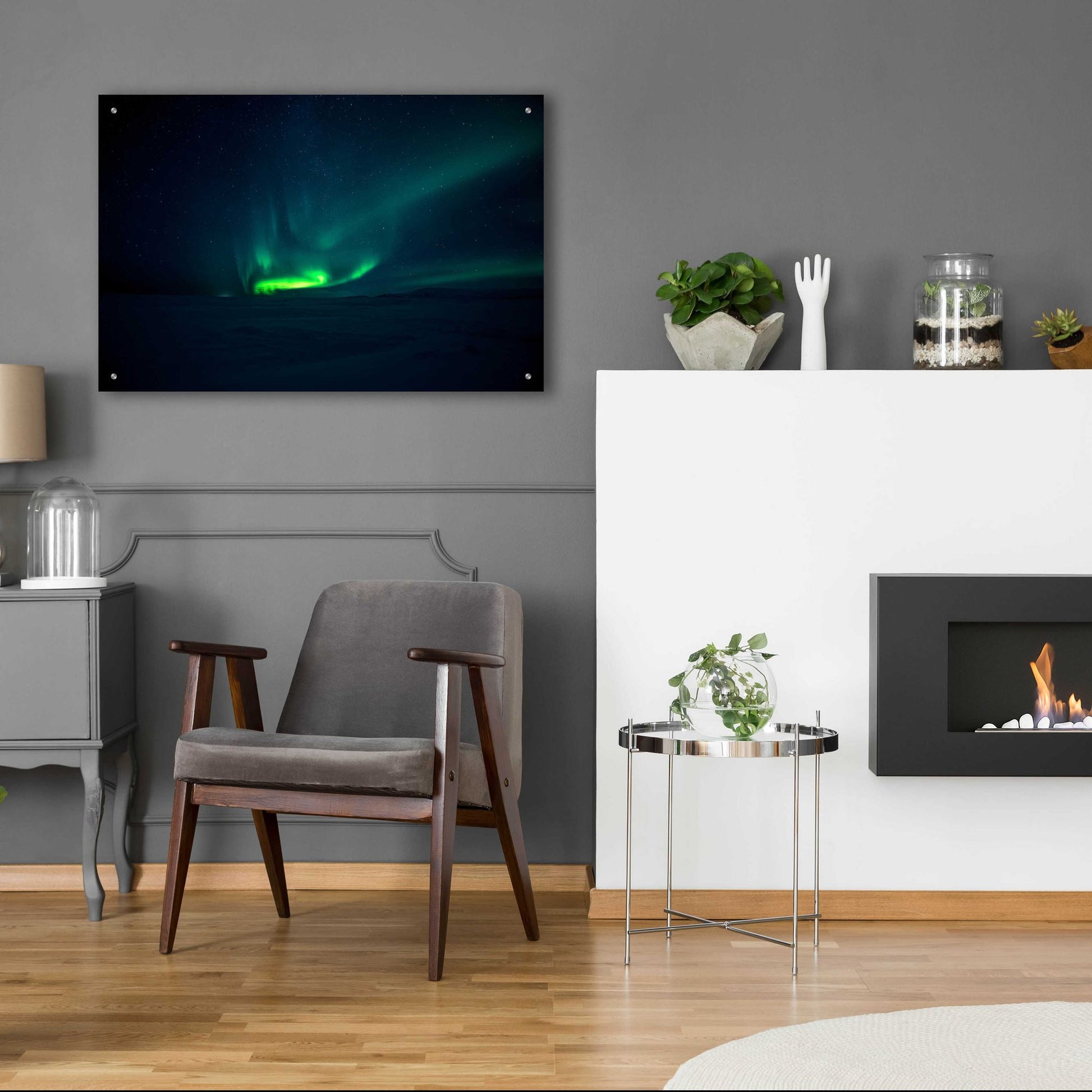 Epic Art 'Northern Lights Aurora Borealis 4' by Epic Portfolio, Acrylic Glass Wall Art,36x24