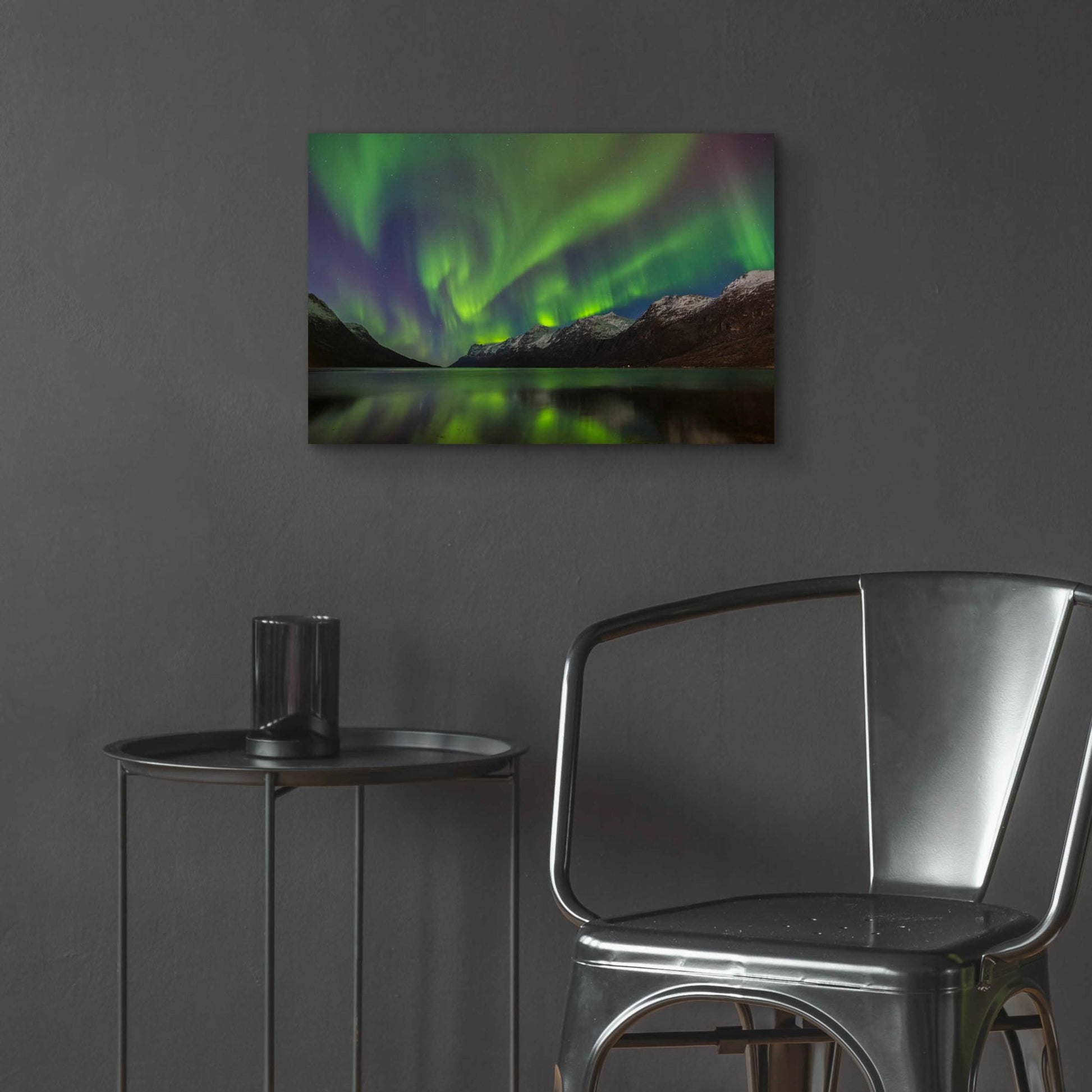 Epic Art 'Northern Lights In Ersfjorden' by Epic Portfolio, Acrylic Glass Wall Art,24x16