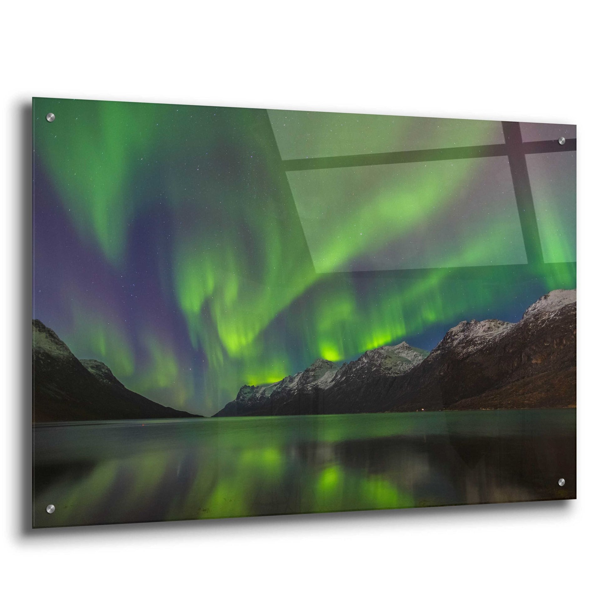 Epic Art 'Northern Lights In Ersfjorden' by Epic Portfolio, Acrylic Glass Wall Art,36x24