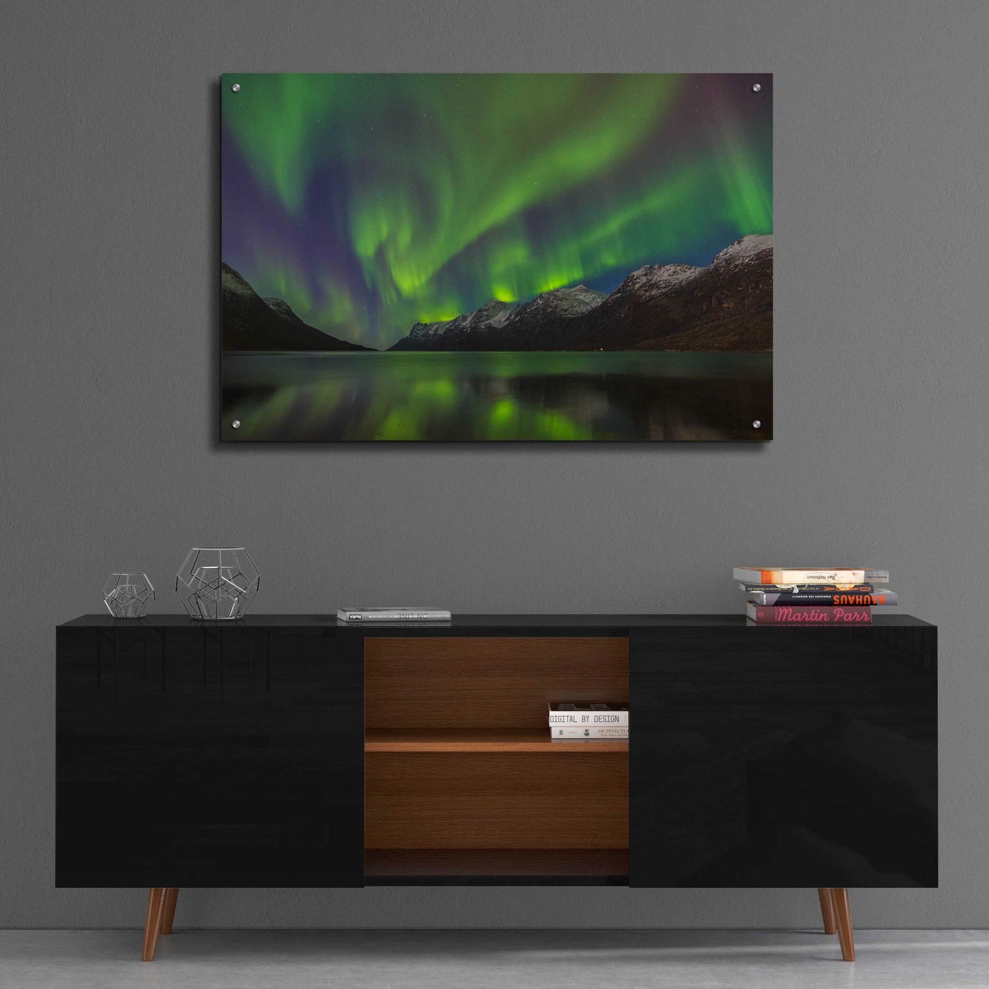 Epic Art 'Northern Lights In Ersfjorden' by Epic Portfolio, Acrylic Glass Wall Art,36x24