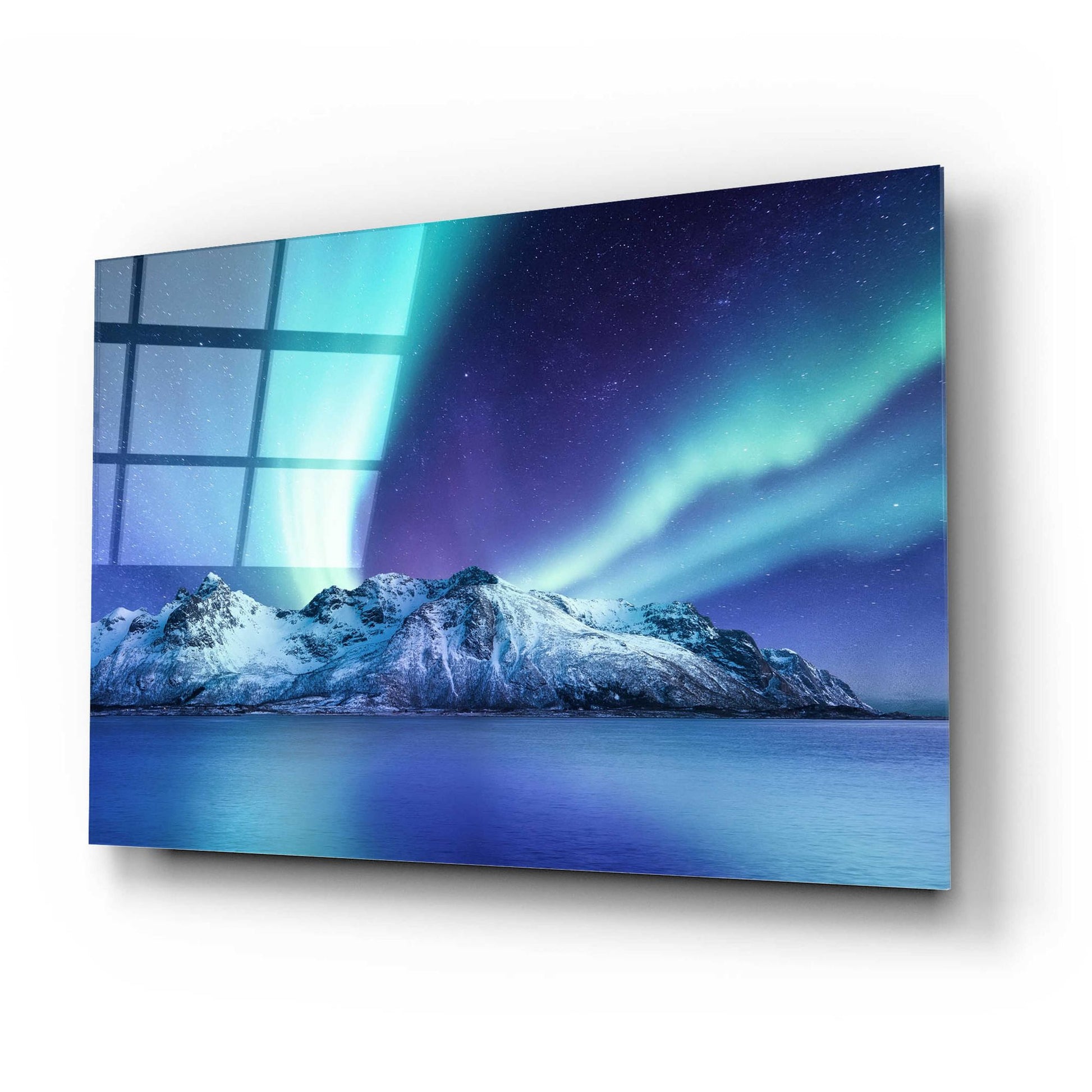 Epic Art 'Northern Lights In The Lofoten Islands Norway 1' by Epic Portfolio, Acrylic Glass Wall Art,24x16