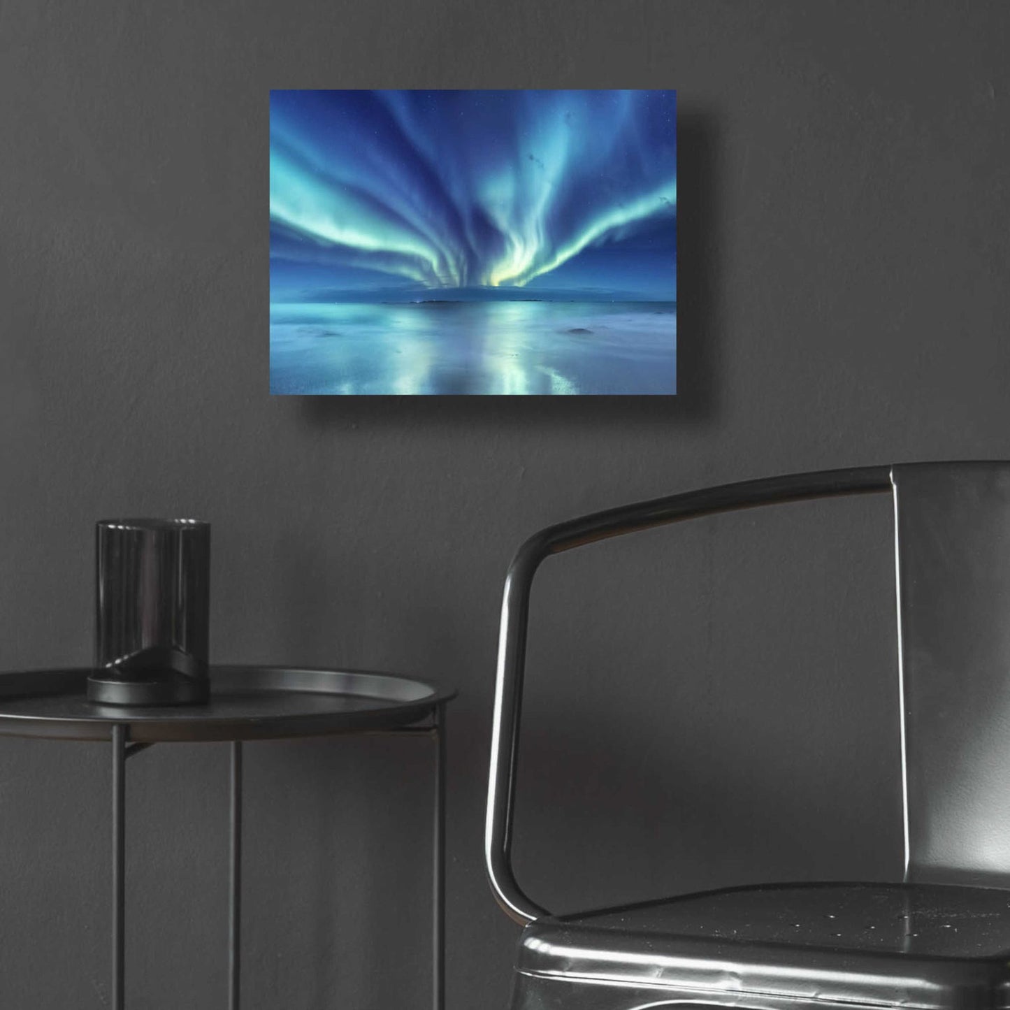 Epic Art 'Northern Lights In The Lofoten Islands Norway 3' by Epic Portfolio, Acrylic Glass Wall Art,16x12