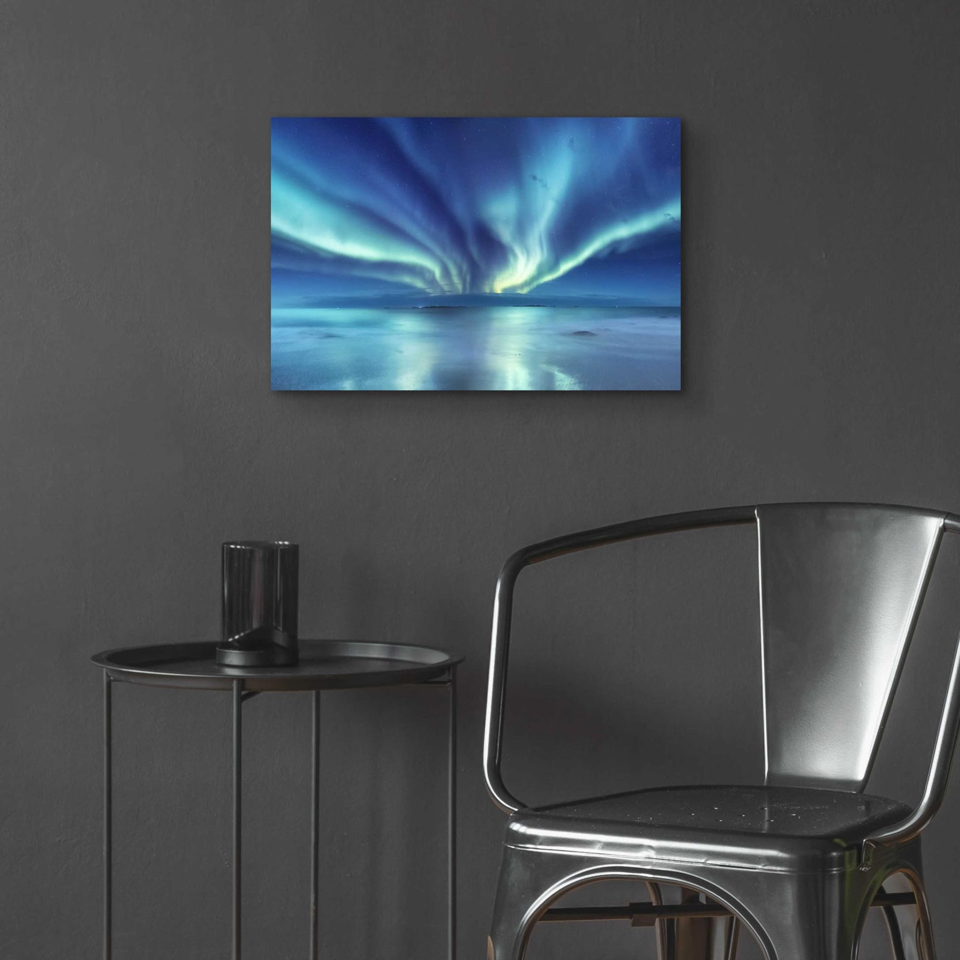 Epic Art 'Northern Lights In The Lofoten Islands Norway 3' by Epic Portfolio, Acrylic Glass Wall Art,24x16