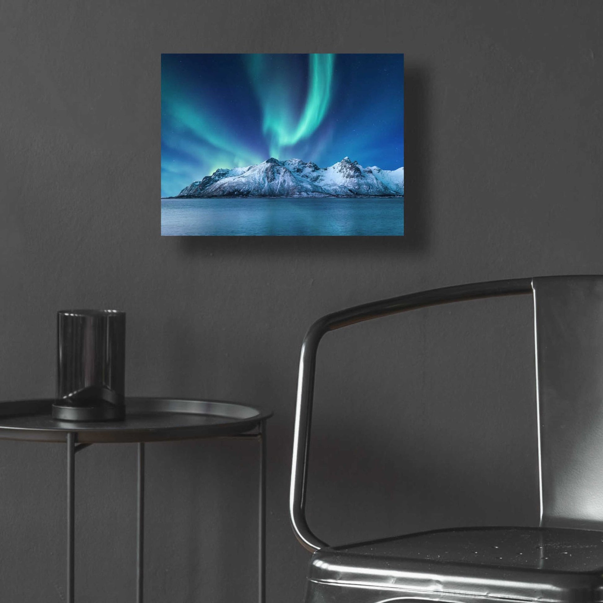 Epic Art 'Northern Lights In The Lofoten Islands Norway 6' by Epic Portfolio, Acrylic Glass Wall Art,16x12