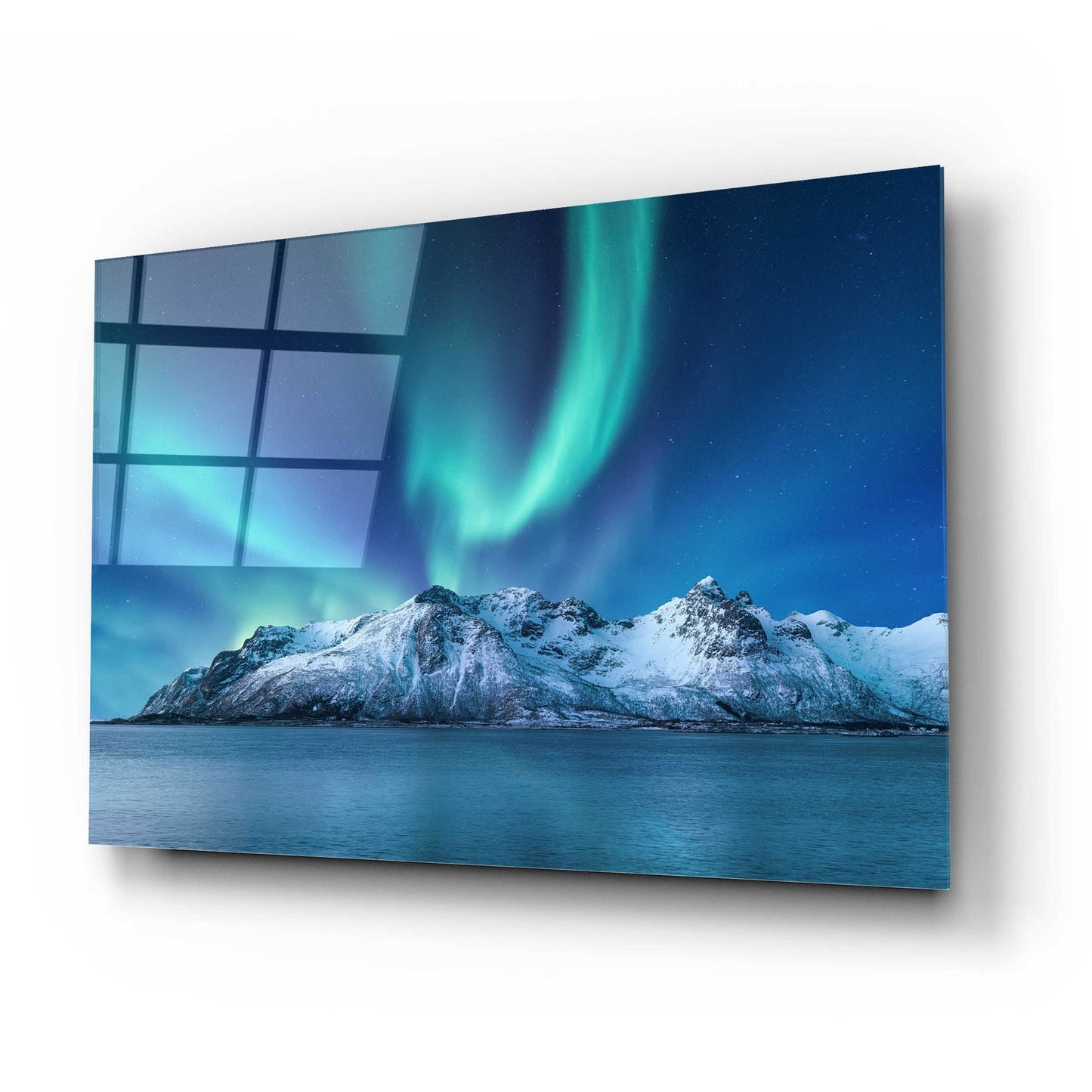 Epic Art 'Northern Lights In The Lofoten Islands Norway 6' by Epic Portfolio, Acrylic Glass Wall Art,24x16