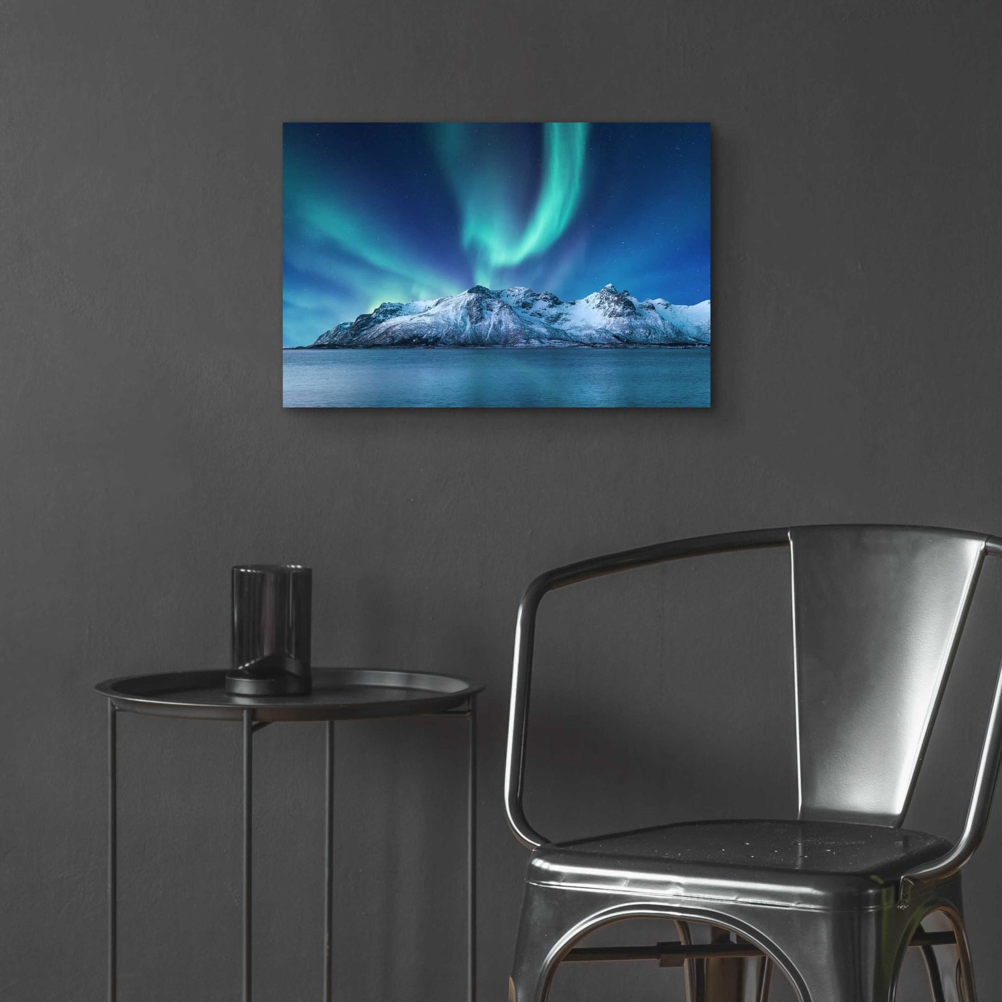 Epic Art 'Northern Lights In The Lofoten Islands Norway 6' by Epic Portfolio, Acrylic Glass Wall Art,24x16