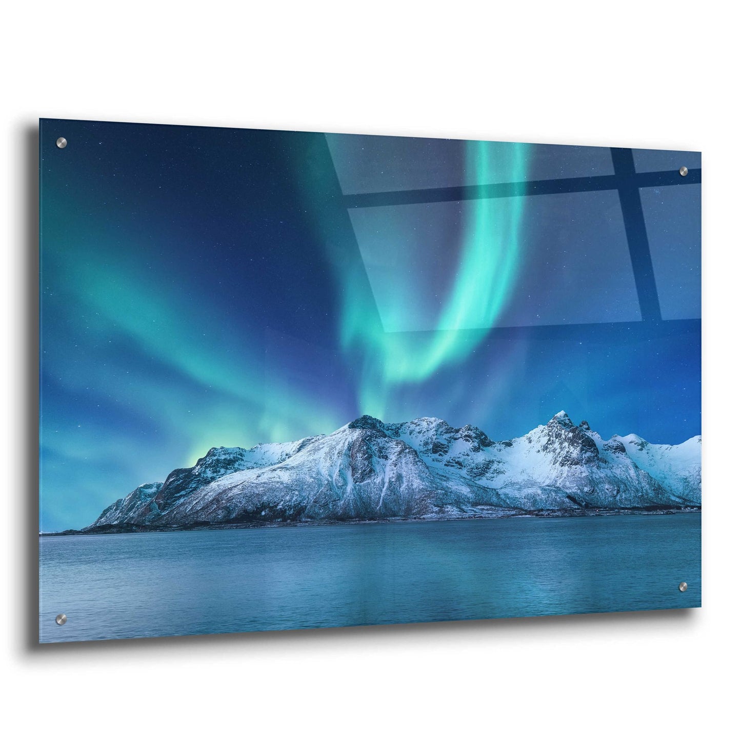 Epic Art 'Northern Lights In The Lofoten Islands Norway 6' by Epic Portfolio, Acrylic Glass Wall Art,36x24