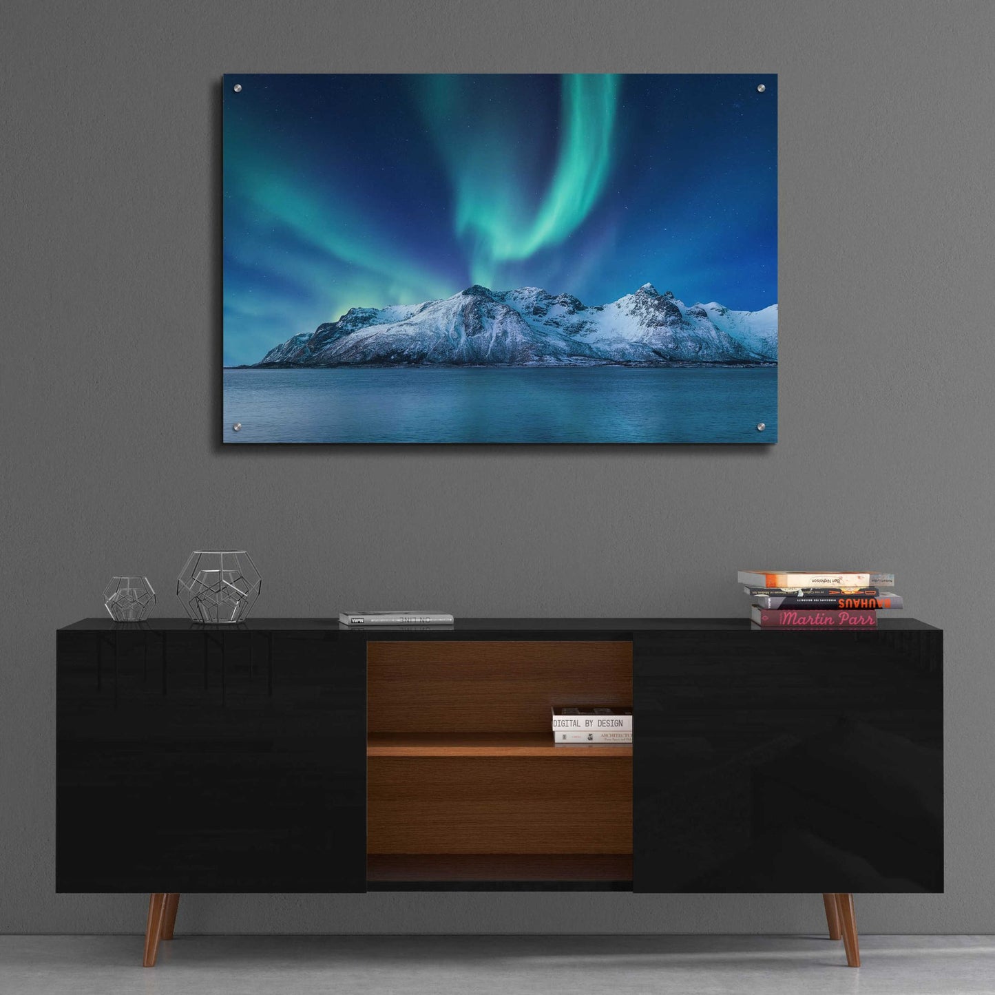 Epic Art 'Northern Lights In The Lofoten Islands Norway 6' by Epic Portfolio, Acrylic Glass Wall Art,36x24