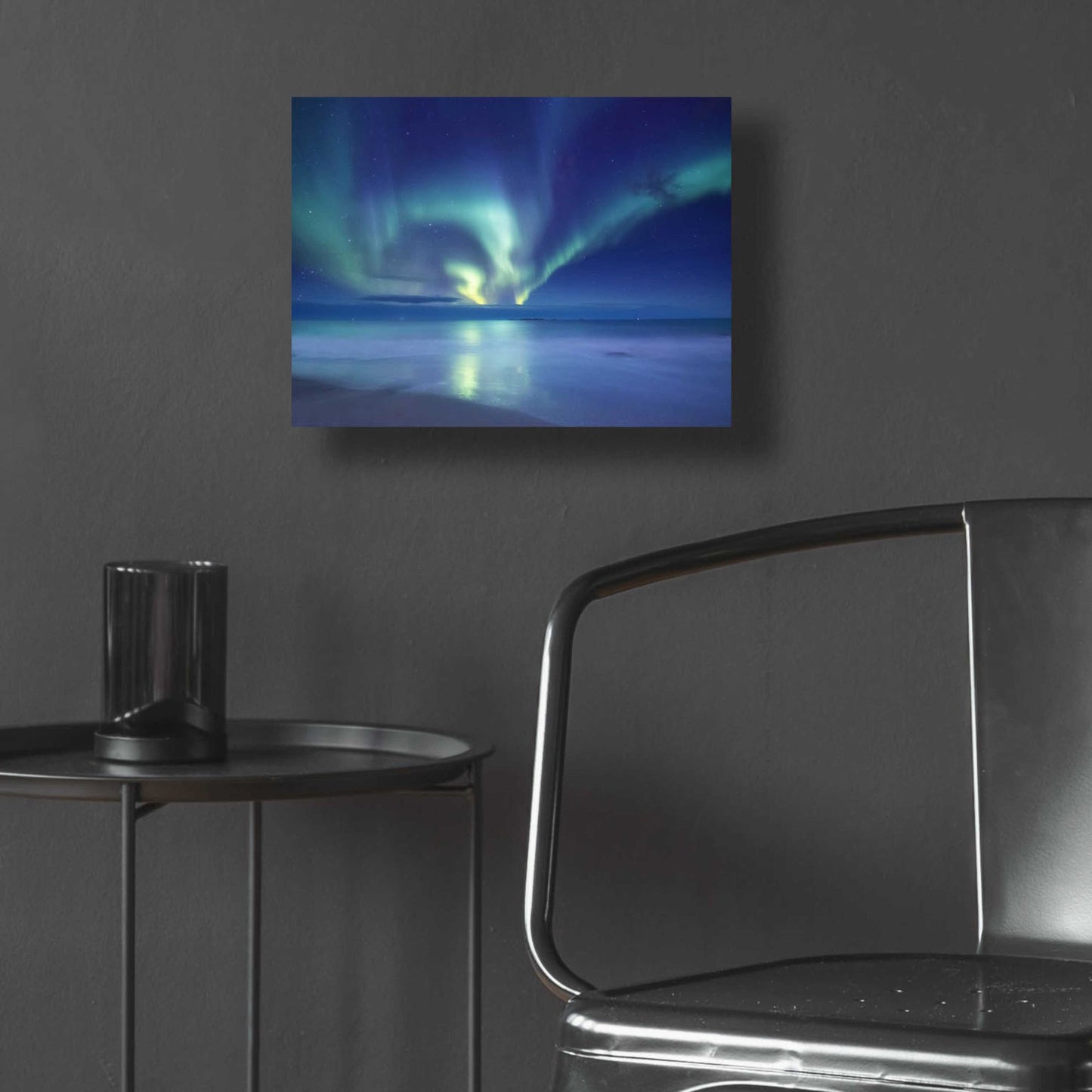 Epic Art 'Northern Lights In The Lofoten Islands Norway 7' by Epic Portfolio, Acrylic Glass Wall Art,16x12