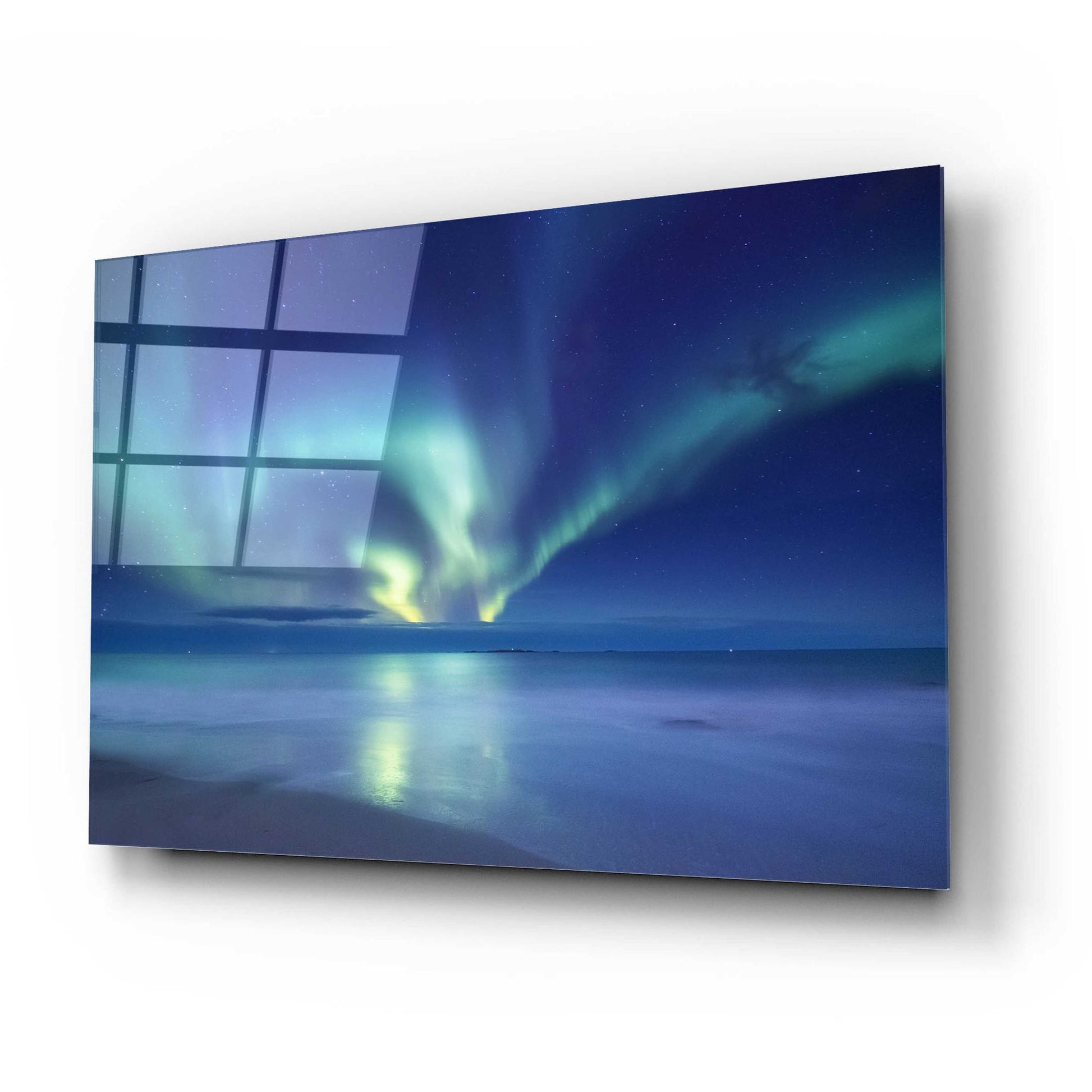 Epic Art 'Northern Lights In The Lofoten Islands Norway 7' by Epic Portfolio, Acrylic Glass Wall Art,24x16