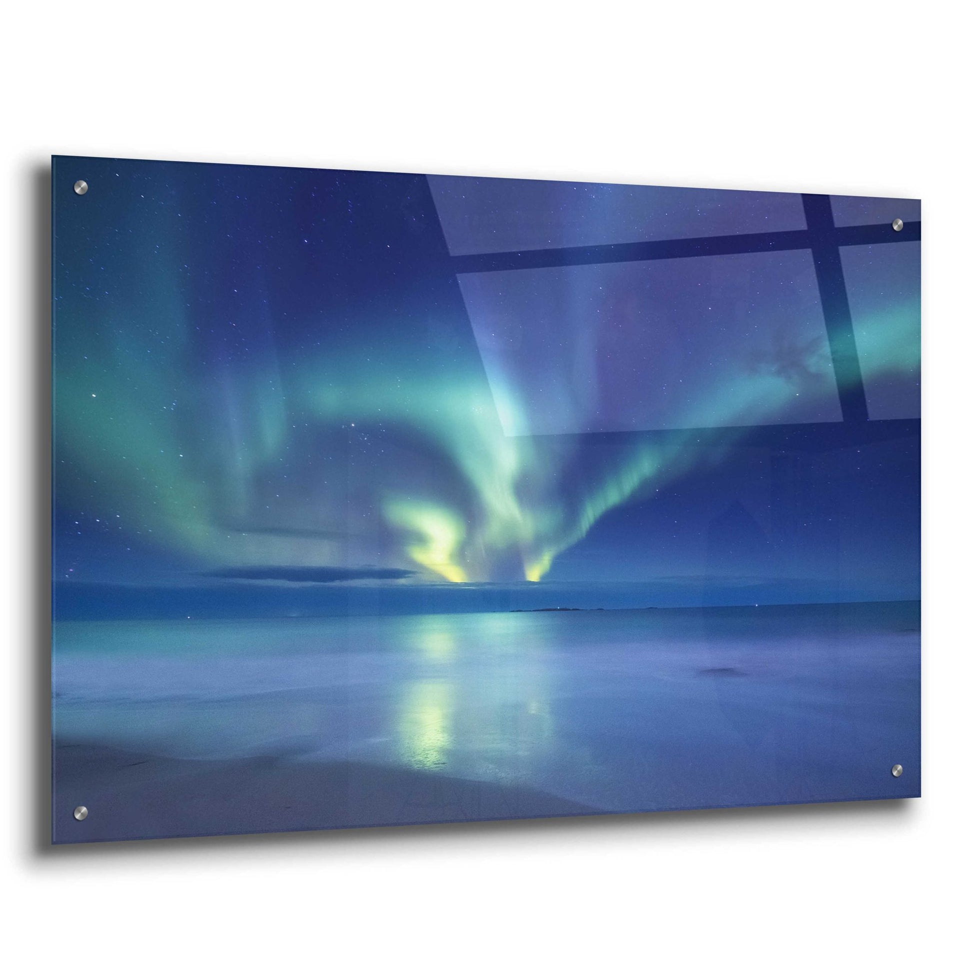 Epic Art 'Northern Lights In The Lofoten Islands Norway 7' by Epic Portfolio, Acrylic Glass Wall Art,36x24