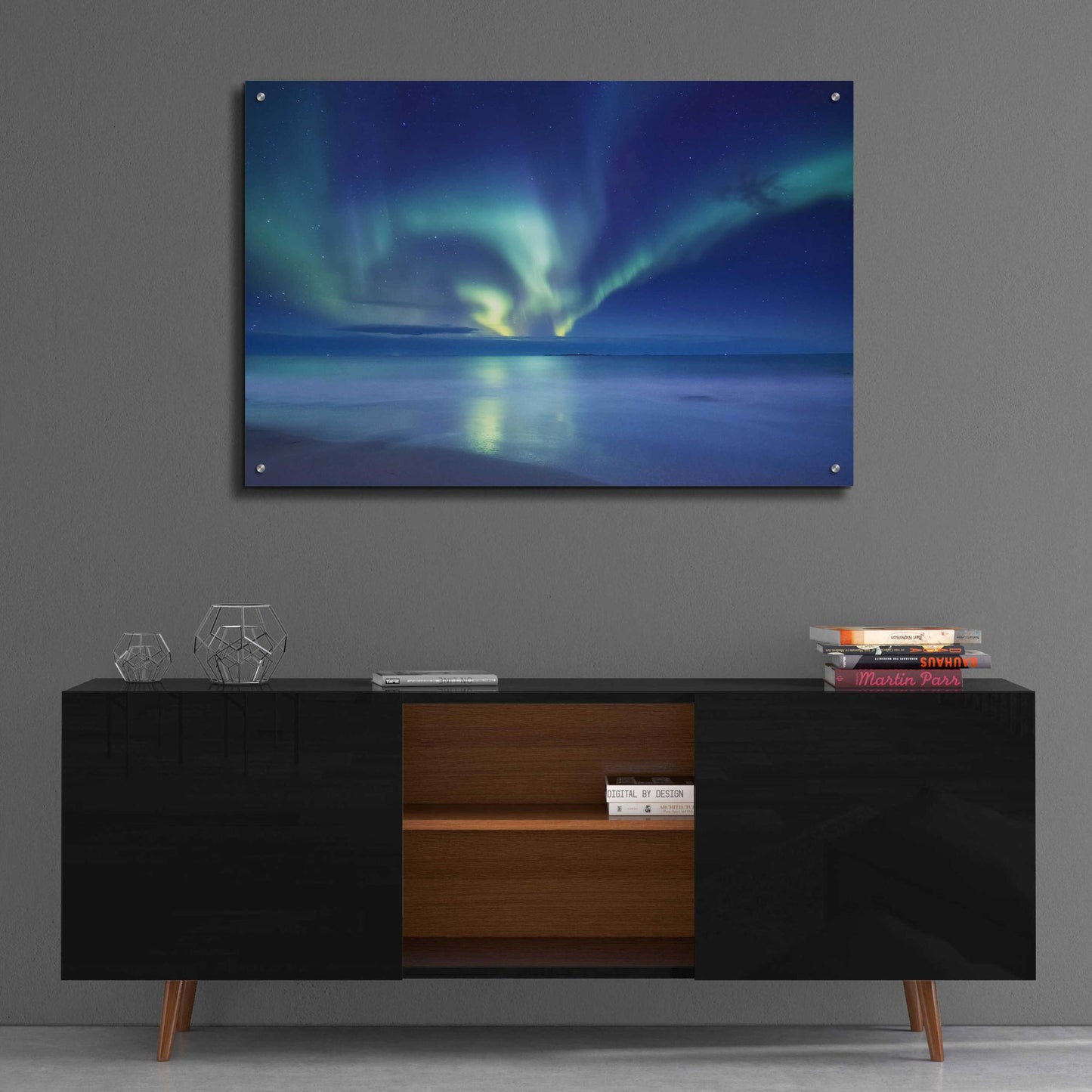 Epic Art 'Northern Lights In The Lofoten Islands Norway 7' by Epic Portfolio, Acrylic Glass Wall Art,36x24