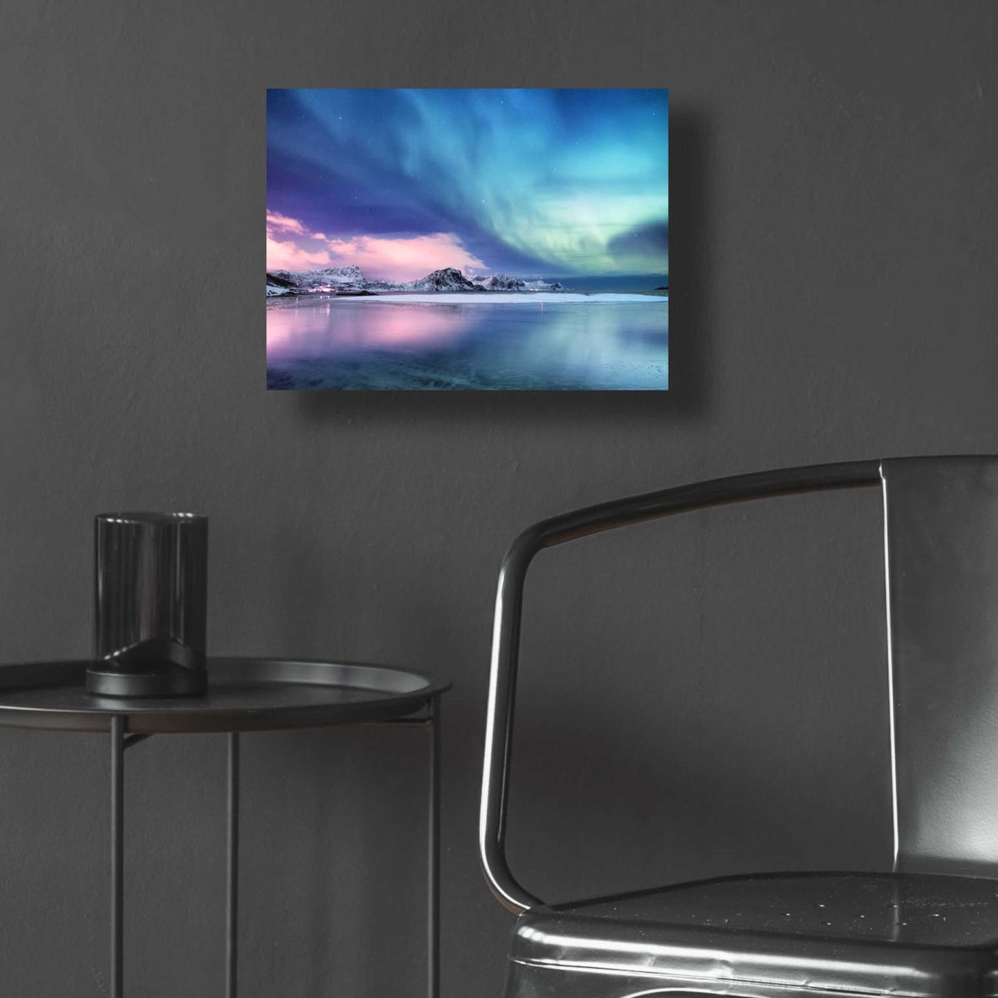 Epic Art 'Northern Lights In The Lofoten Islands Norway 8' by Epic Portfolio, Acrylic Glass Wall Art,16x12