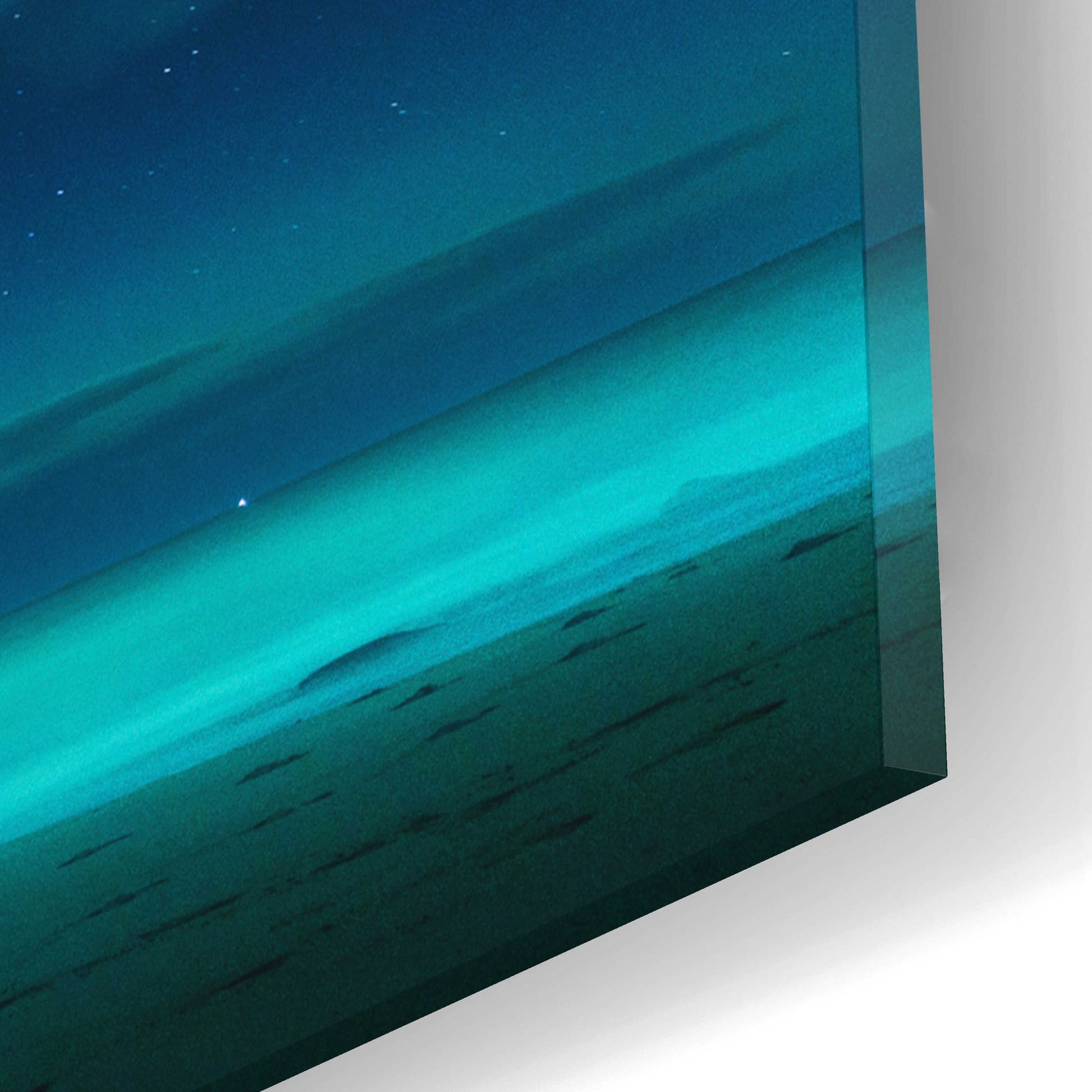 Epic Art 'Polar Lights Above The Sea Green Northern Lights' by Epic Portfolio, Acrylic Glass Wall Art,16x12