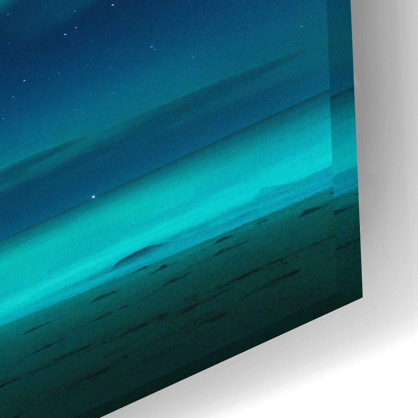 Epic Art 'Polar Lights Above The Sea Green Northern Lights' by Epic Portfolio, Acrylic Glass Wall Art,24x16