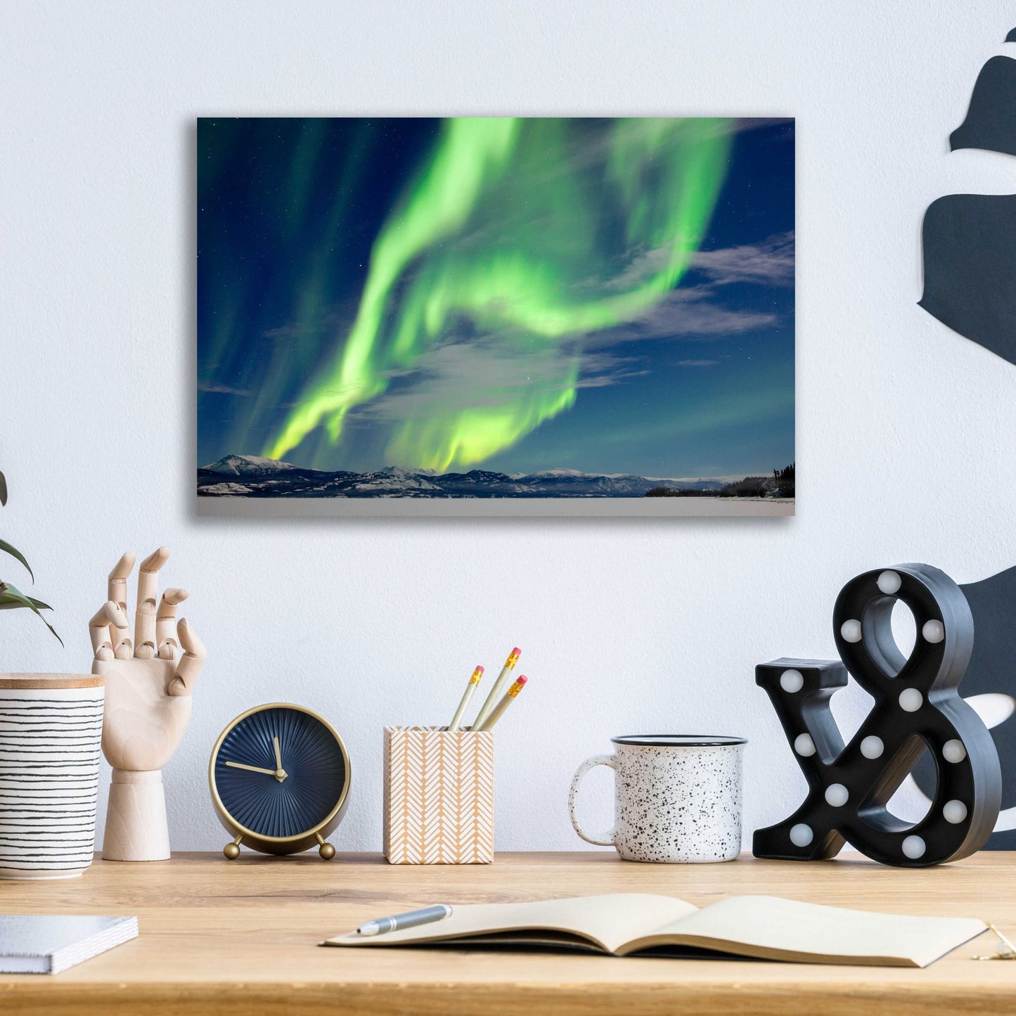 Epic Art 'Spectacular Aurora Borealis Northern Lights' by Epic Portfolio, Acrylic Glass Wall Art,16x12