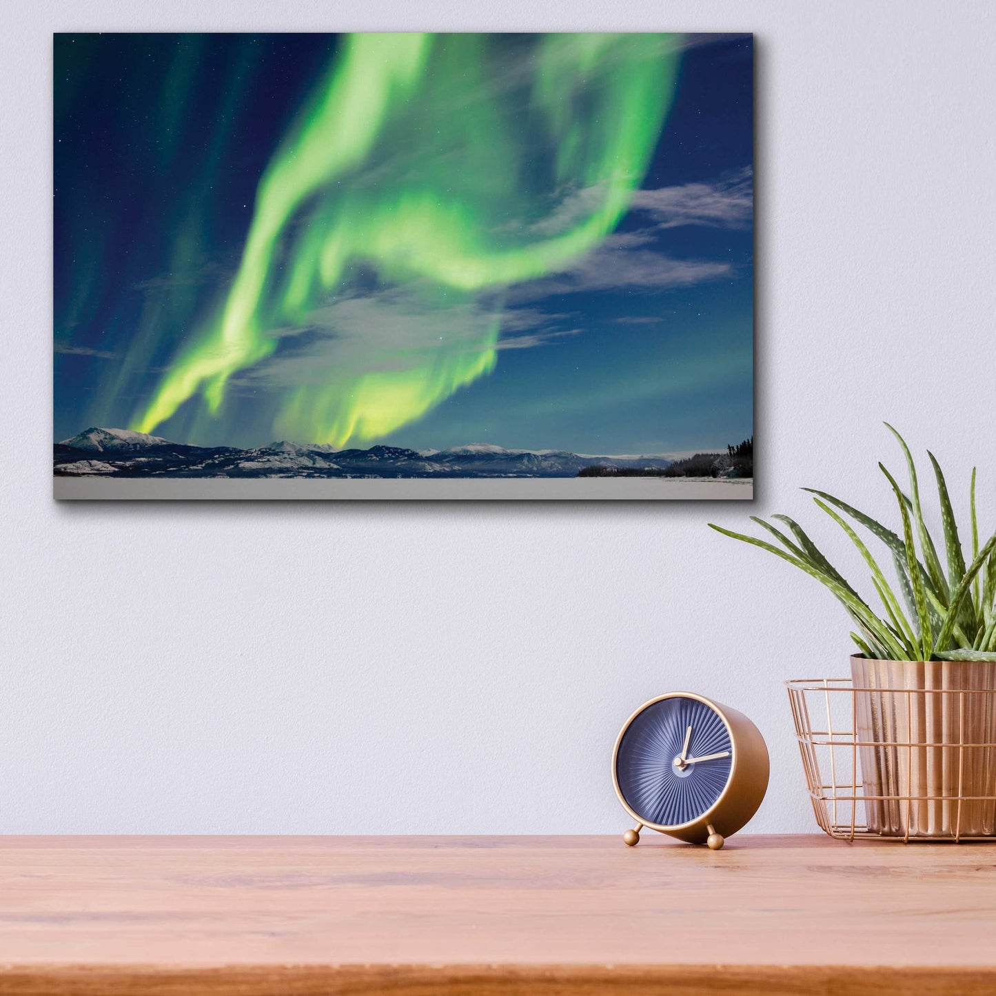 Epic Art 'Spectacular Aurora Borealis Northern Lights' by Epic Portfolio, Acrylic Glass Wall Art,16x12