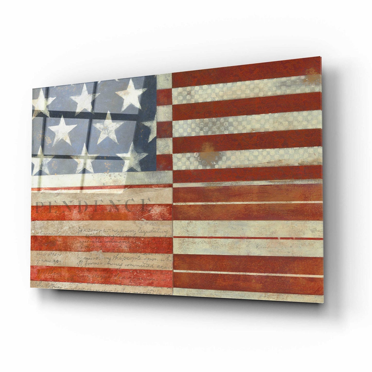 Epic Art 'Flag of Independence' by Norman Wyatt Jr, Acrylic Glass Wall Art,16x12