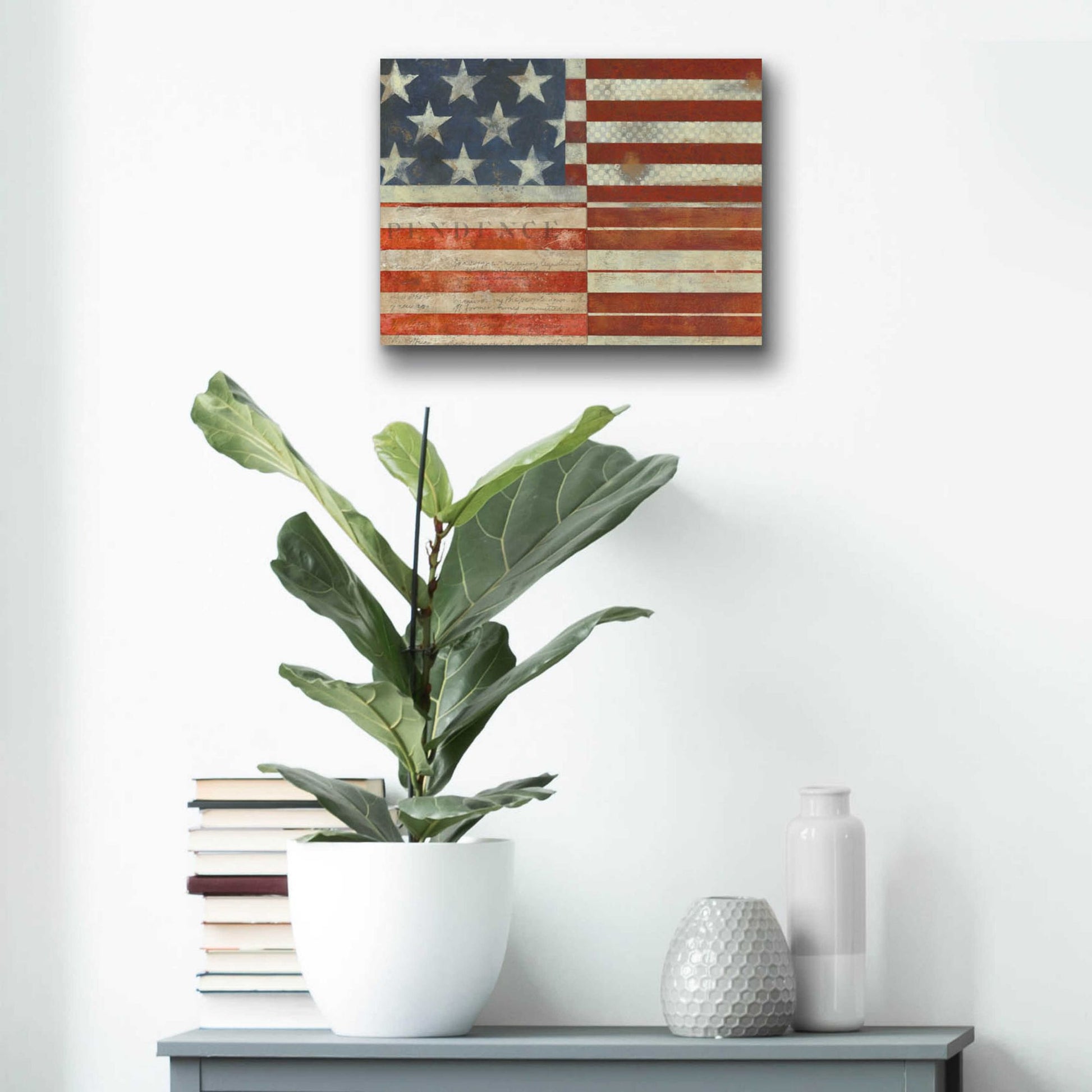 Epic Art 'Flag of Independence' by Norman Wyatt Jr, Acrylic Glass Wall Art,16x12