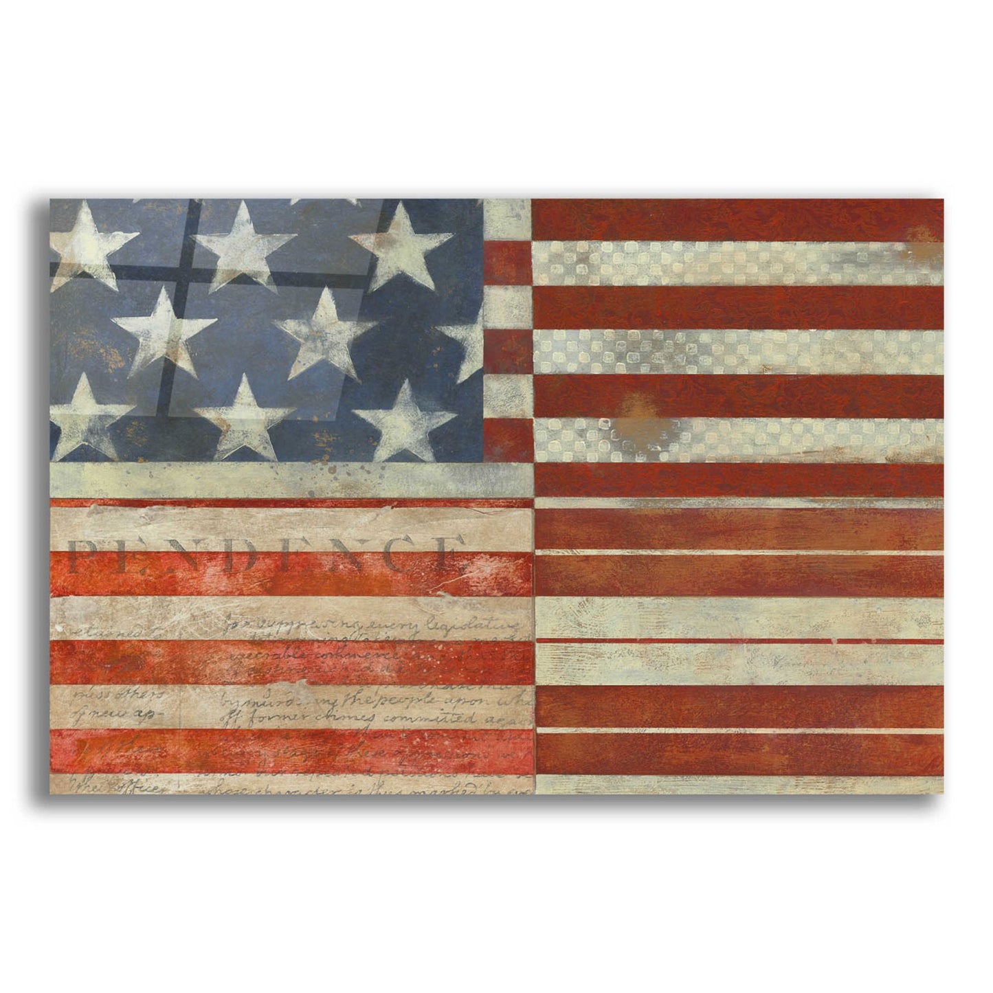 Epic Art 'Flag of Independence' by Norman Wyatt Jr, Acrylic Glass Wall Art,16x12