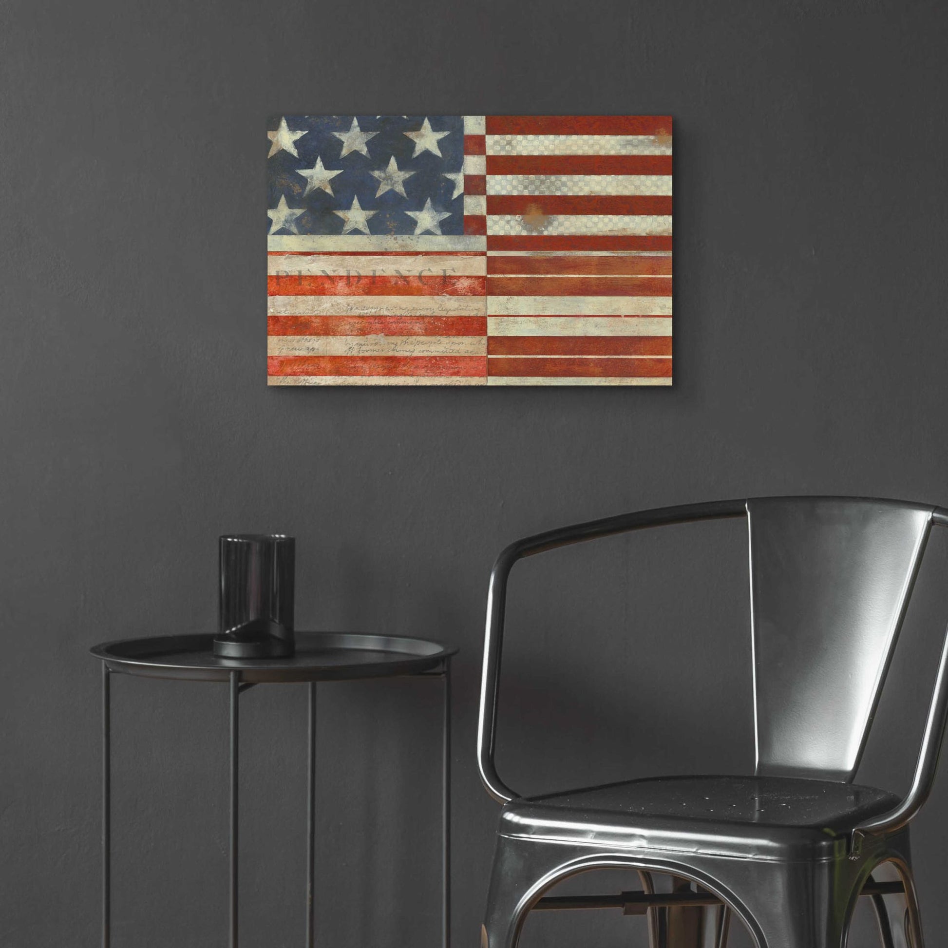 Epic Art 'Flag of Independence' by Norman Wyatt Jr, Acrylic Glass Wall Art,24x16