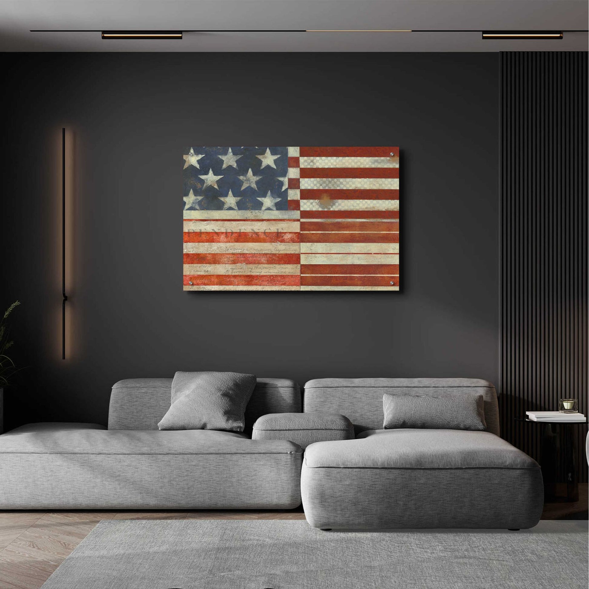 Epic Art 'Flag of Independence' by Norman Wyatt Jr, Acrylic Glass Wall Art,36x24