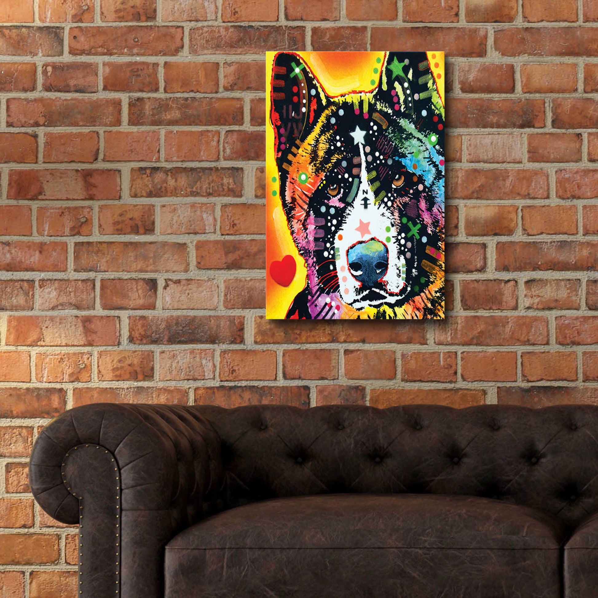 Epic Art 'Akita 1' by Dean Russo, Acrylic Glass Wall Art,16x24